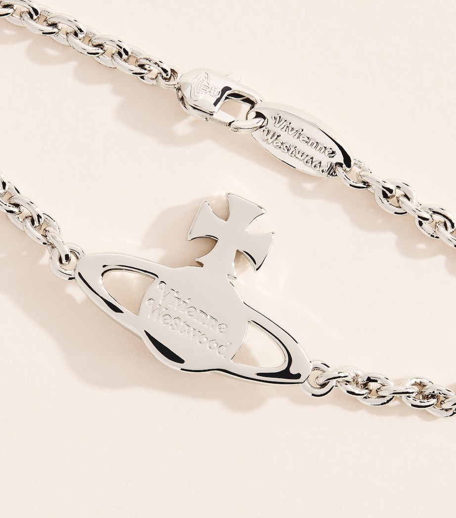 Vivienne Westwood Mayfair Bas Relief Bracelet Rhod/gnm/mon Cr Image 4
