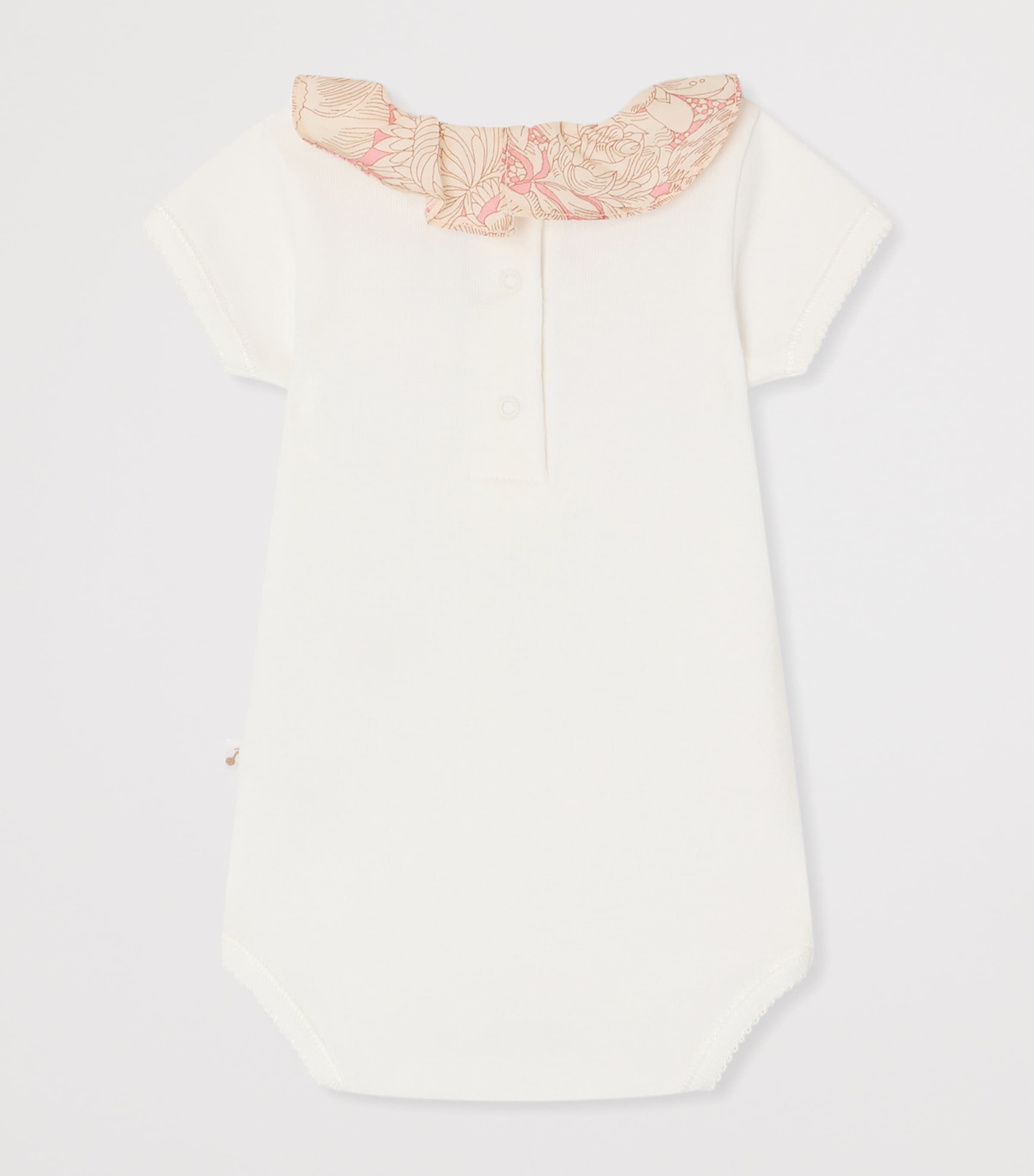Bonpoint Organic Cotton June Bodysuit (1-18 Months) Blanc Lait Image 2