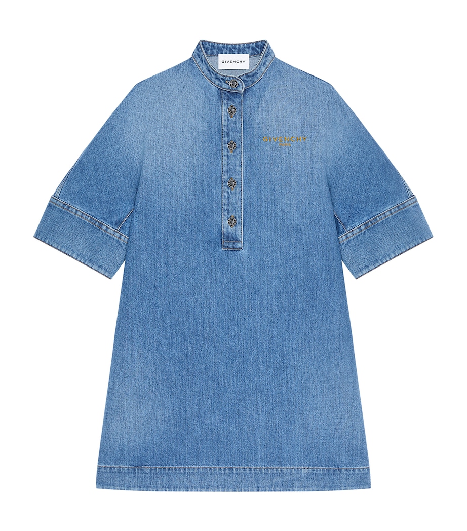 Givenchy Womens Denim Mini Dress Medium Blue Image 1