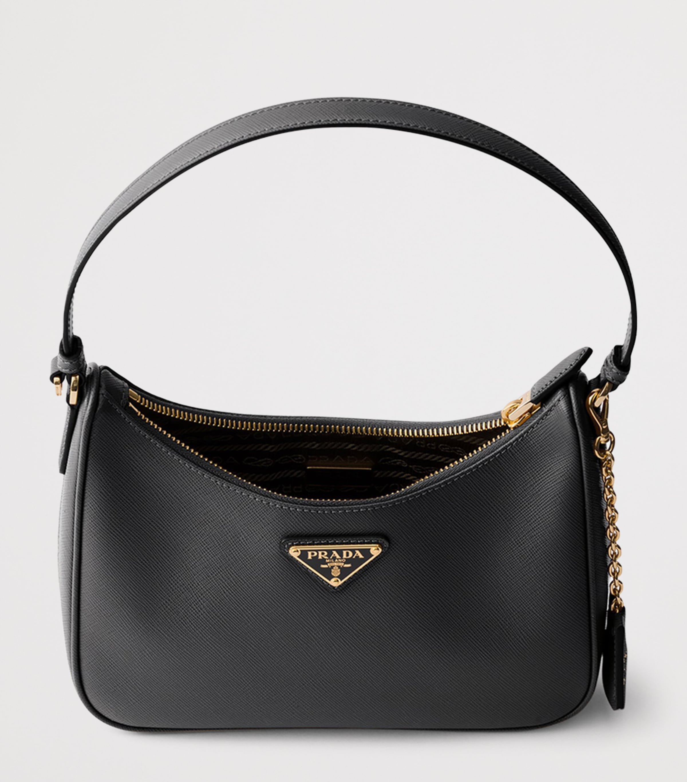 Prada Mini Saffiano Leather Re-Edition 2005 Top-Handle Bag Black Image 4