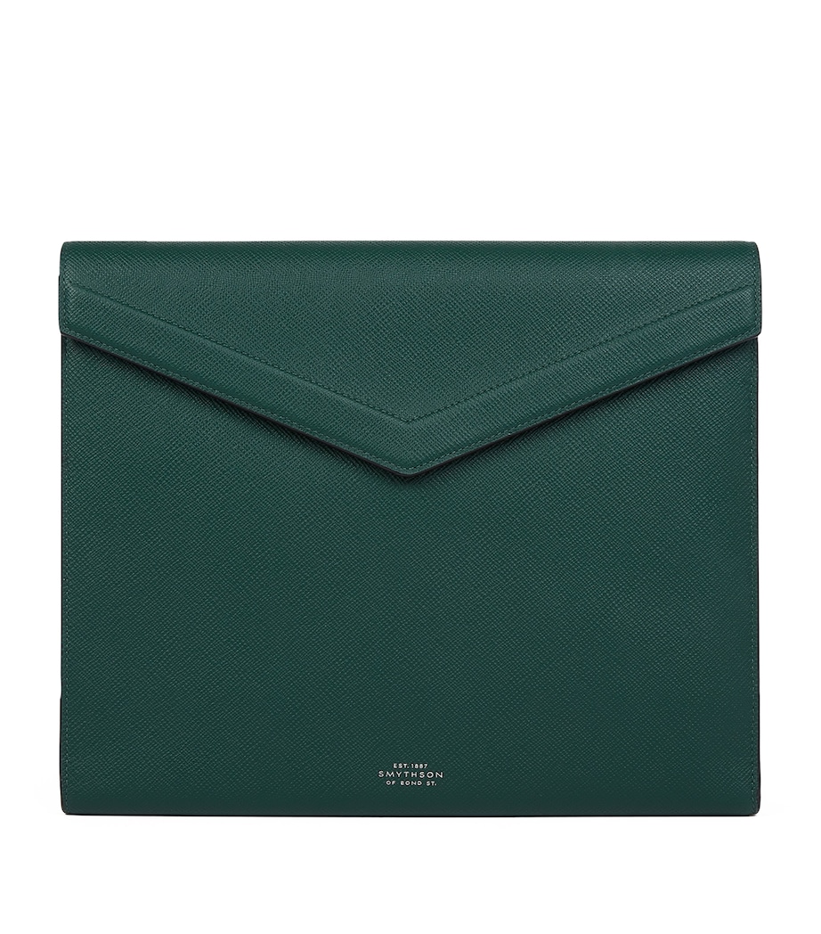 Leather Panama A4 Writing Folder FOREST GREEN Image 1