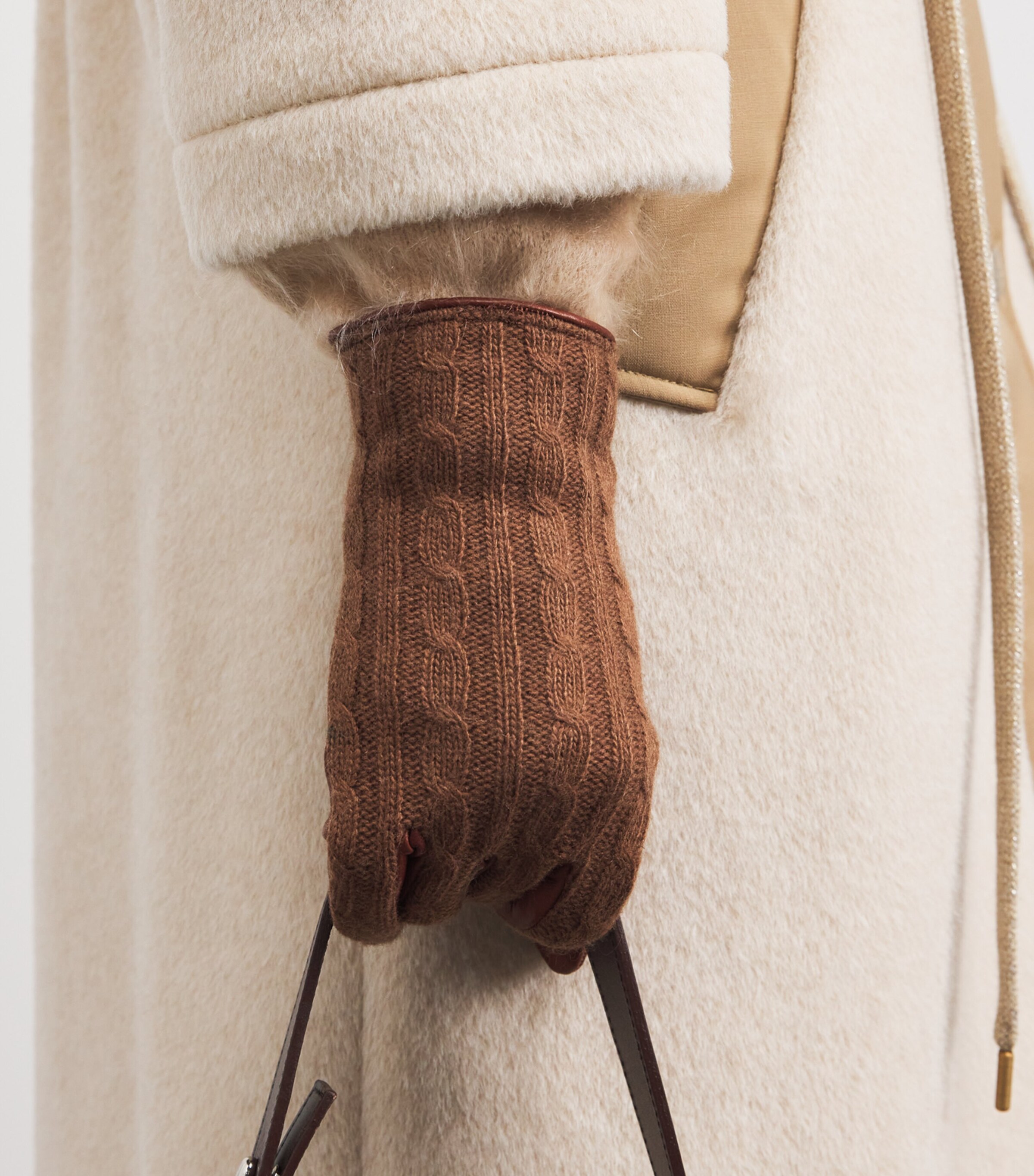 Eleventy Leather Dual Gloves Vicuna Image 2