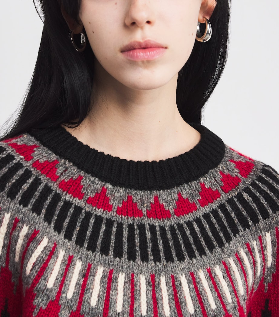 Wool-Cashmere Fair Isle Sweater AUTHENTC CREAM MULTI Image 6