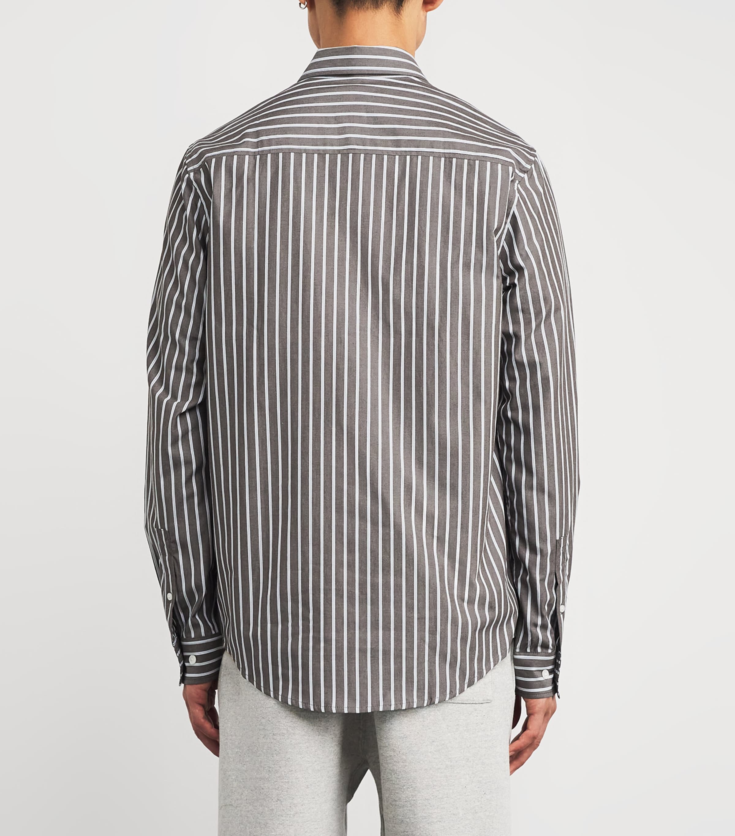 Cotton Stripe Shirt BROWN ST Image 4