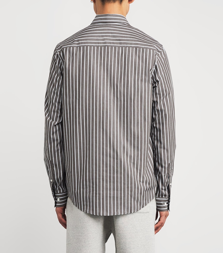 Cotton Stripe Shirt BROWN ST Image 4