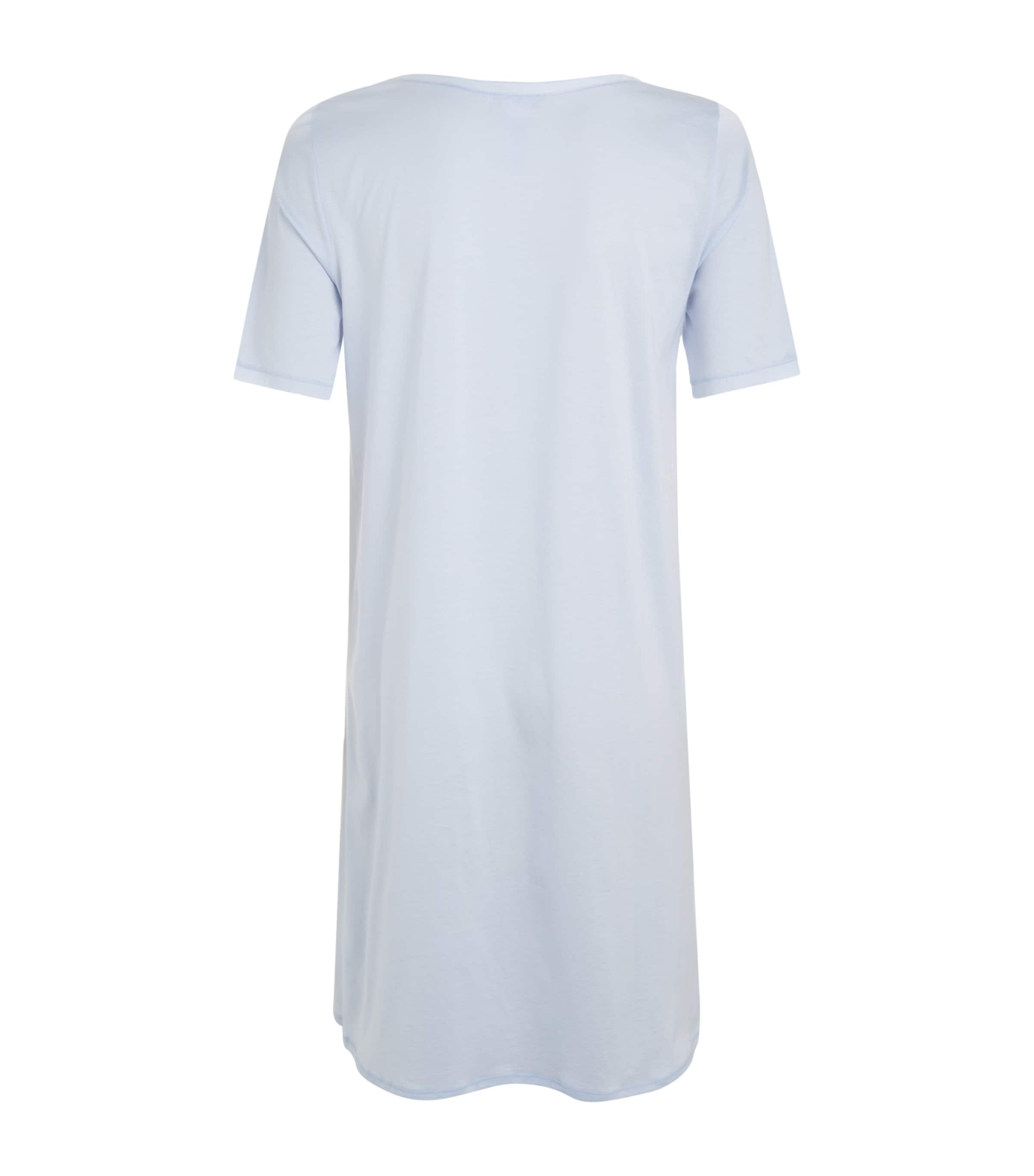 Cotton Deluxe Short Sleeve Nightdress BLUE Image 3