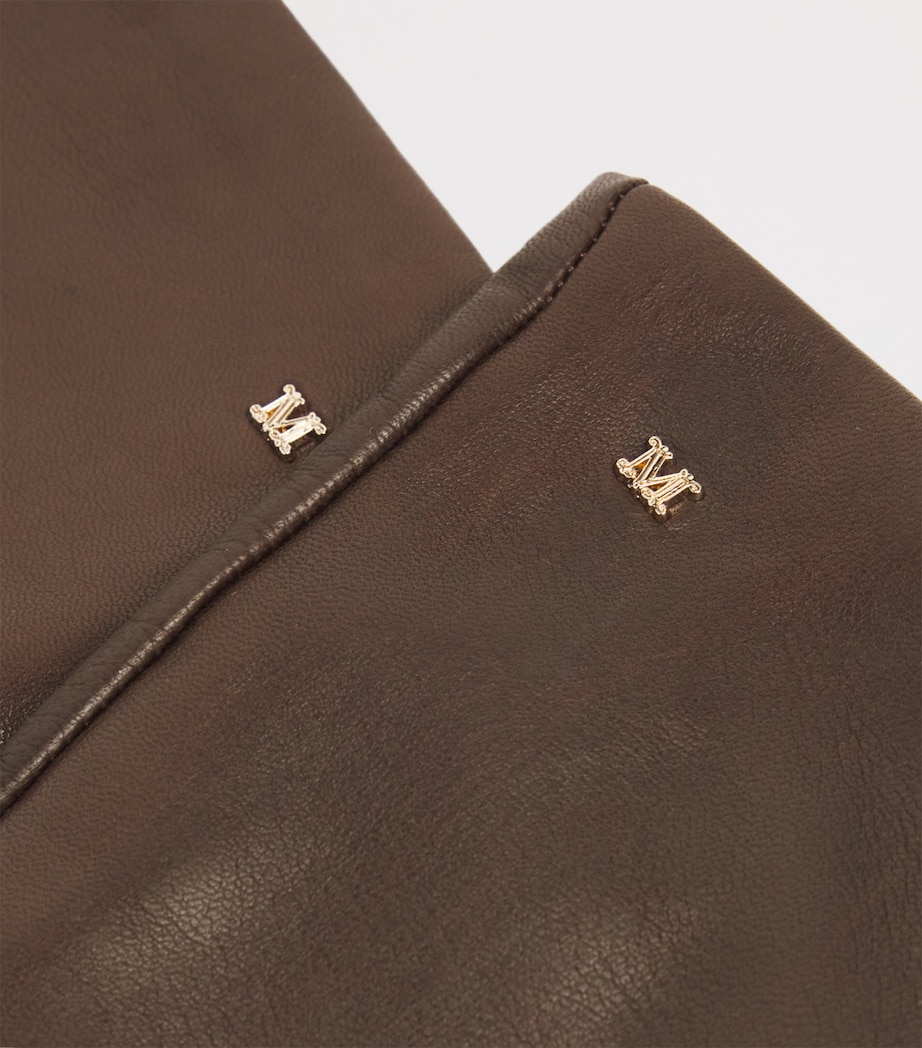 Leather Long Gloves TAWNY SAND Image 4