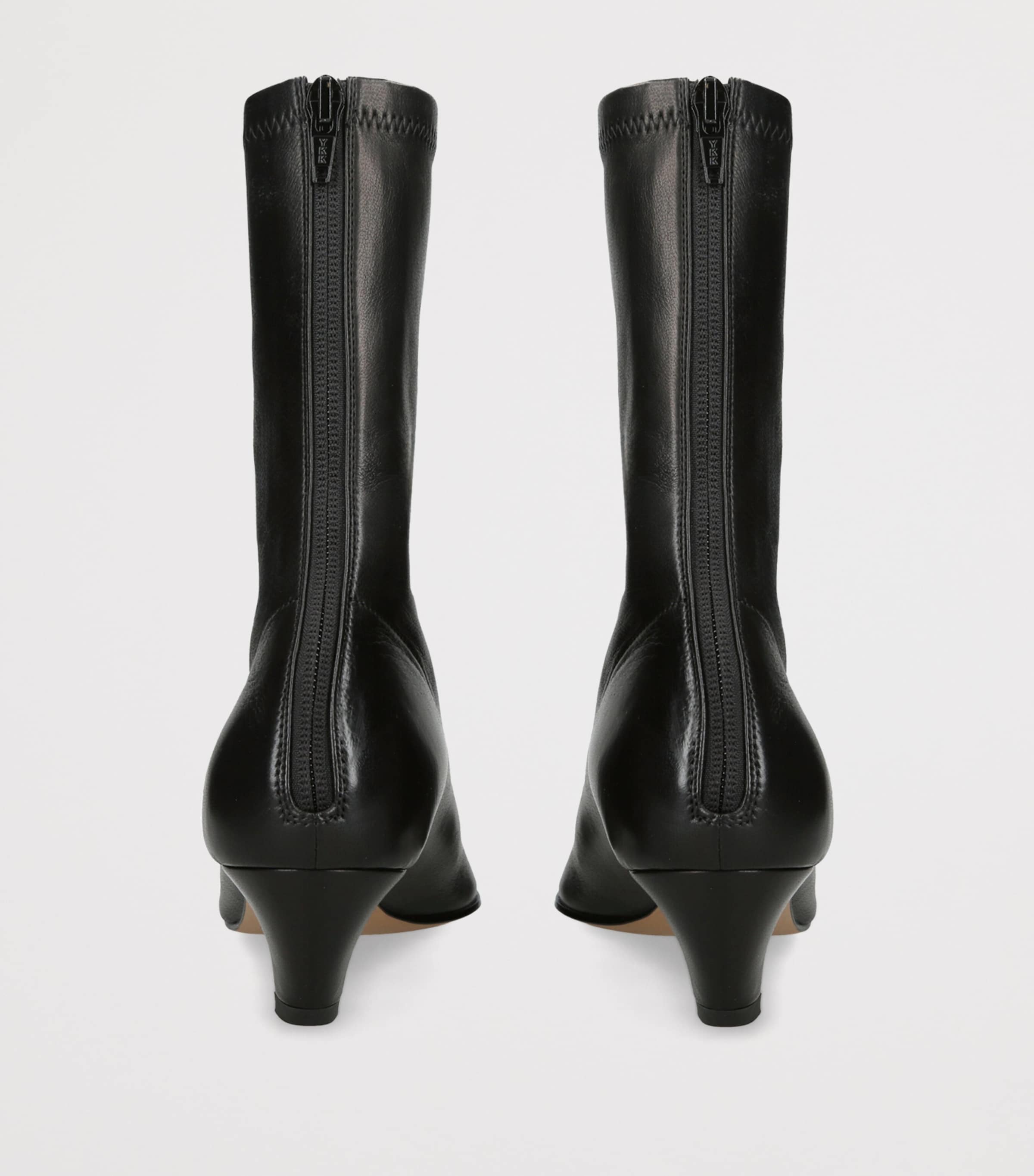 Khaite Leather Arizona Heeled Ankle Boots 40 Black Image 3