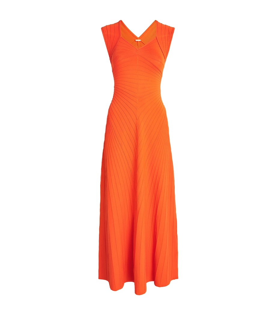 Cult Gaia Womens Knitted Maia Maxi Dress Tangelo Image 1