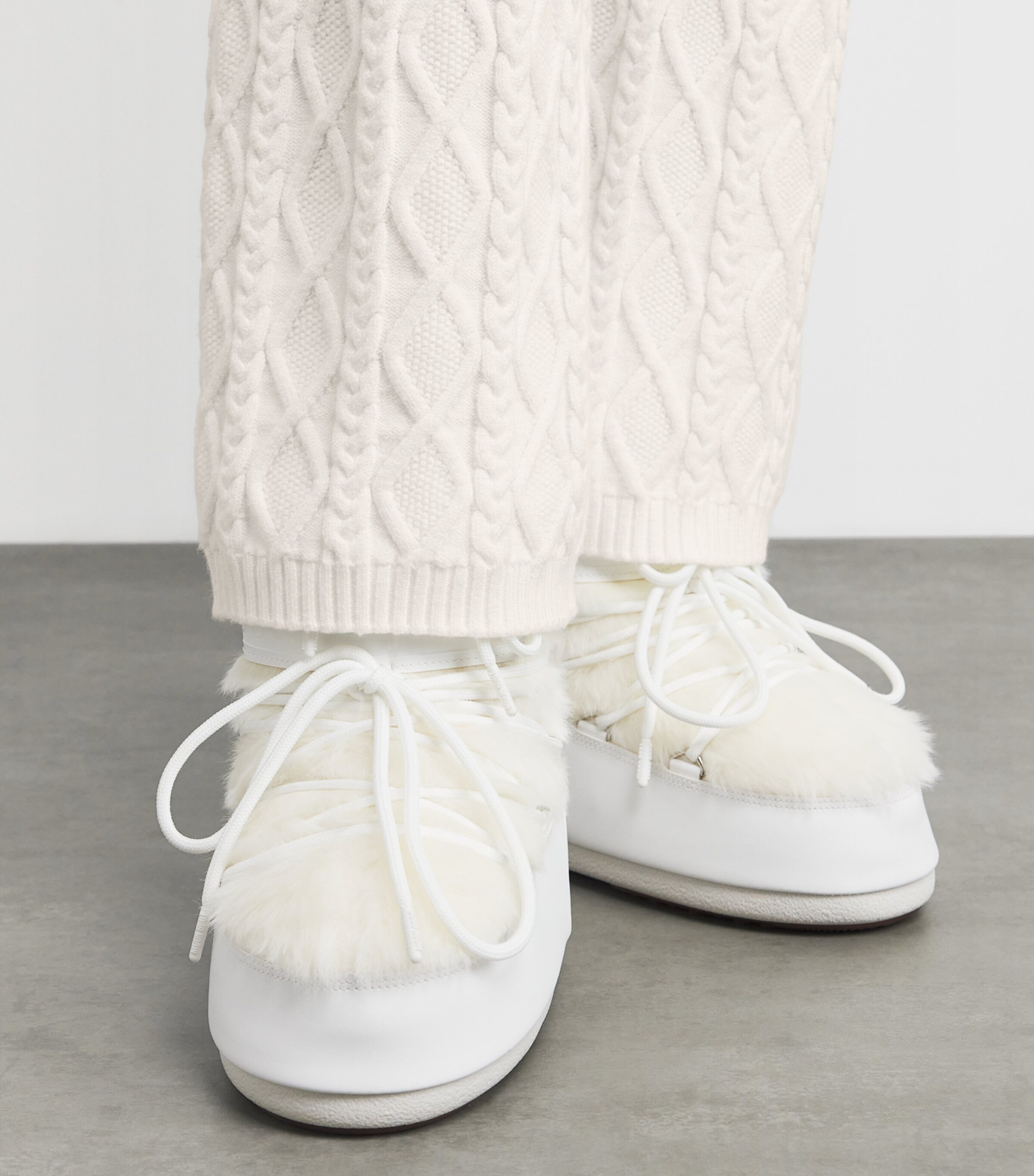 Cable-Knit Snow Bunny Trousers IVORY Image 6