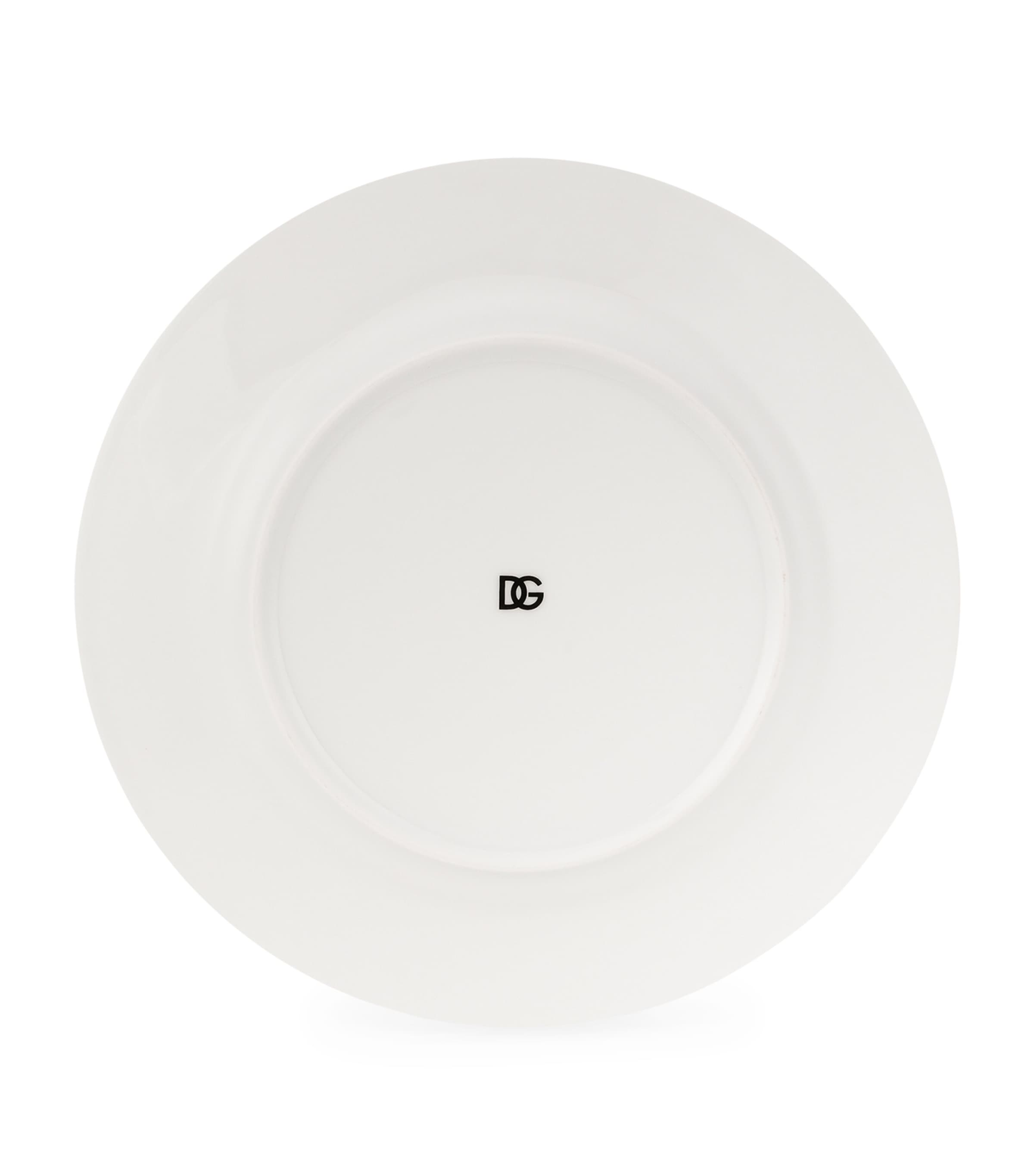 Set of 2 DG Logo Dinner Plates (26.5cm) U0082-DG LOGO BORDO Image 4