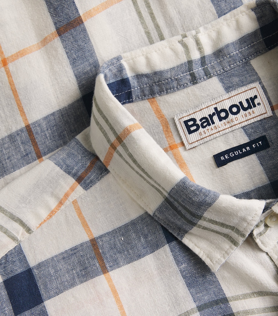 Linen-Blend Croft Shirt SEA HAZE TARTAN Image 5