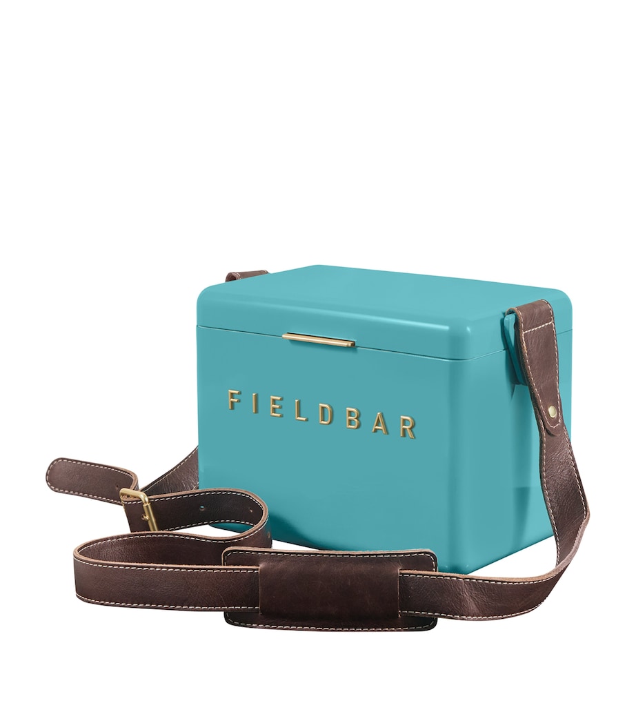 Mini Bar Cooler Box with Leather Sling (4L) BLUE Image 7