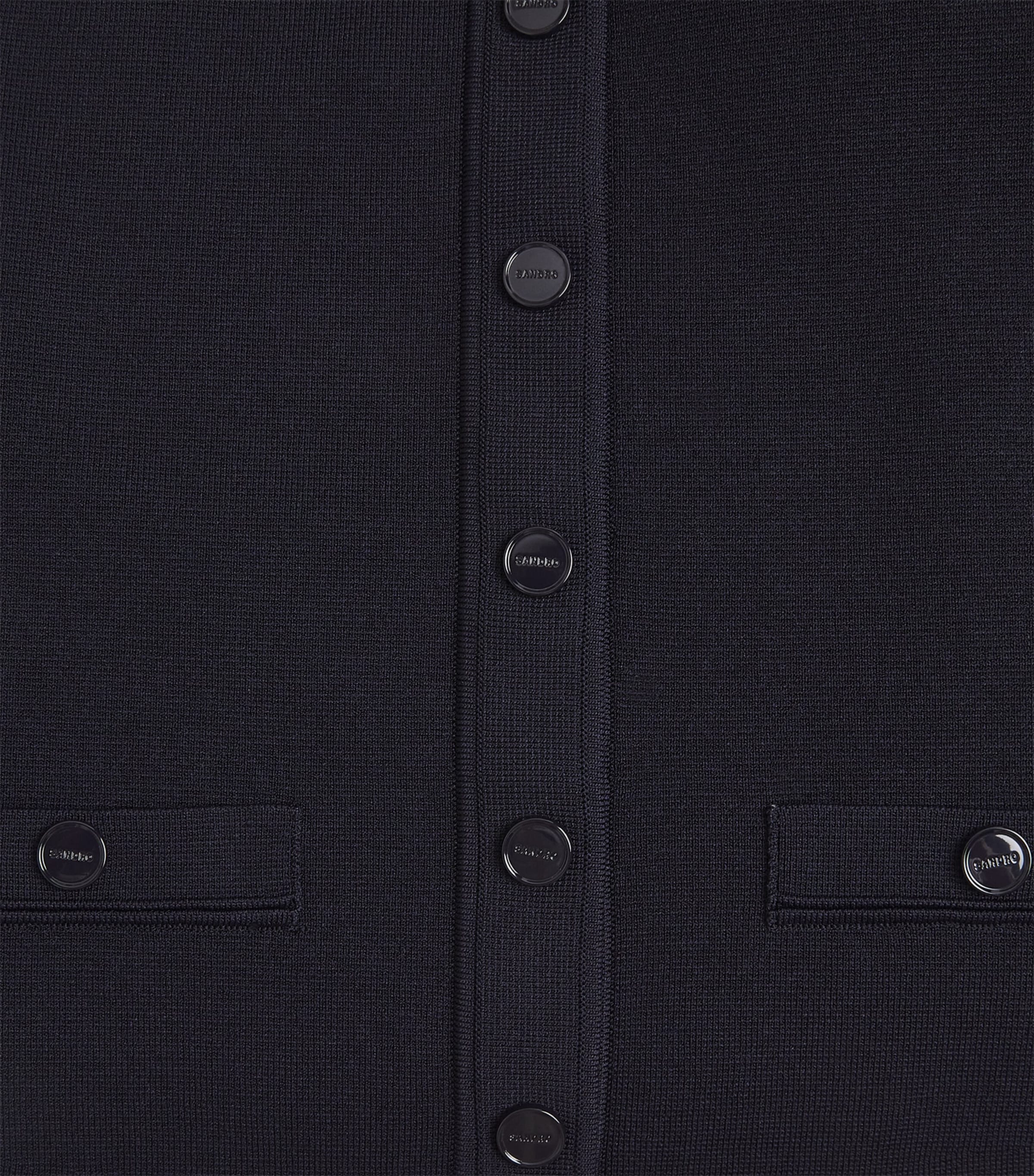 Sleeveless Cropped Cardigan NAVY BLUE Image 5