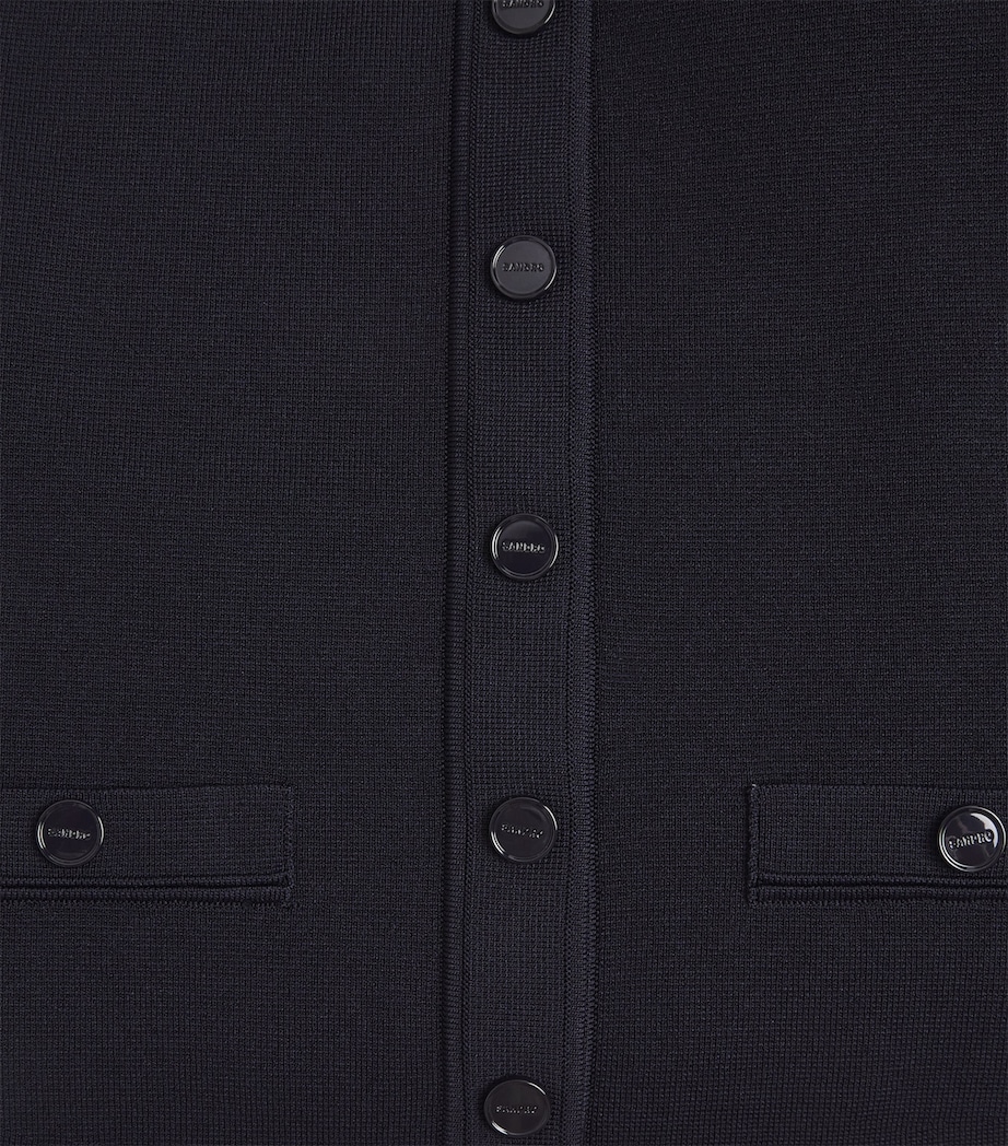 Sleeveless Cropped Cardigan NAVY BLUE Image 5