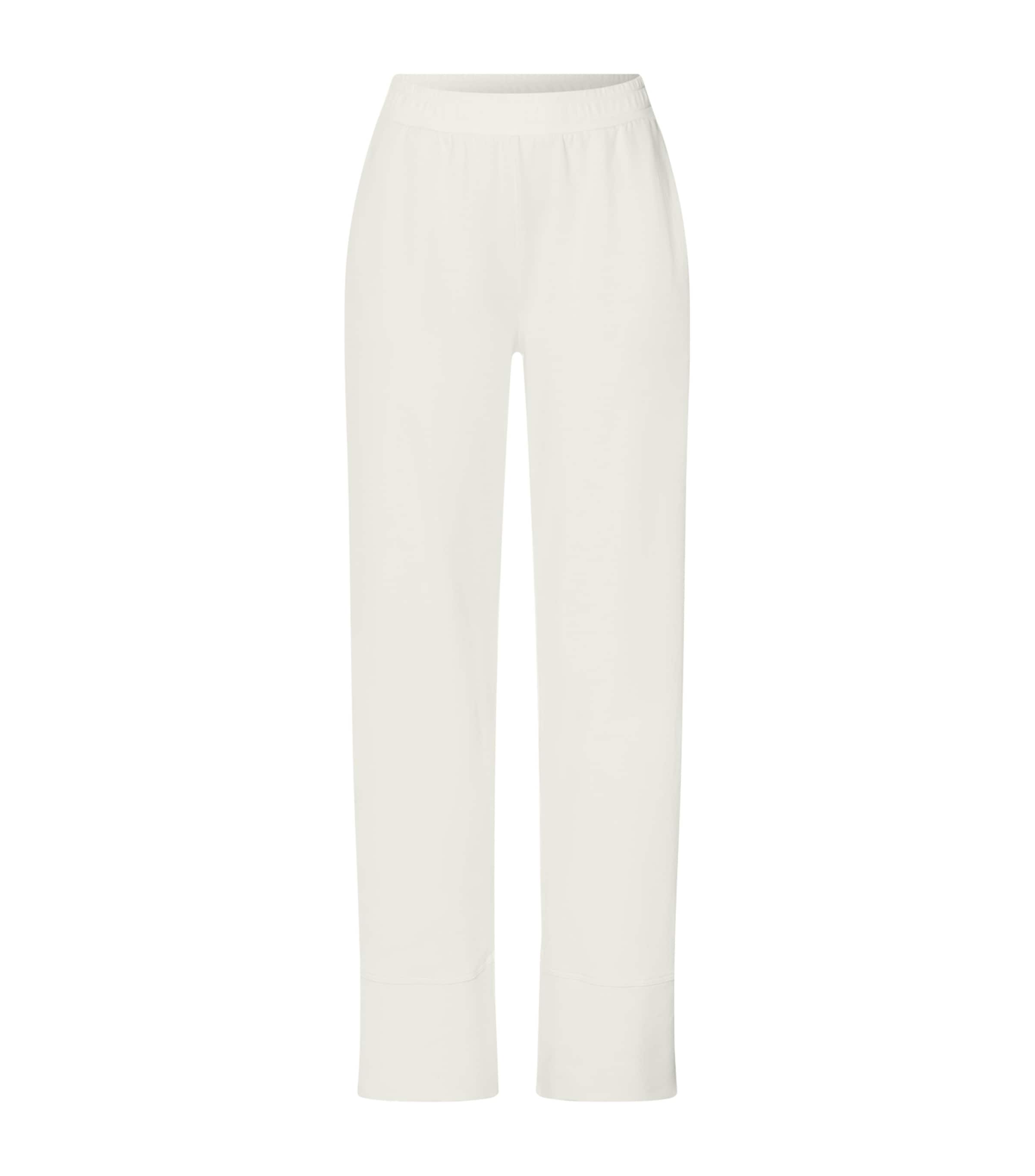 Hanro Womens Stretch-Cotton Easy Living Trousers Misty White Image 1