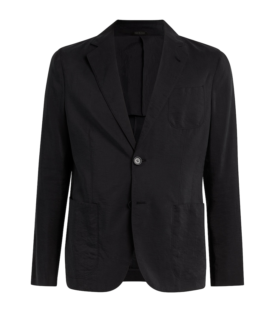 Silk-Blend Single-Breasted Blazer UBWF Image 1