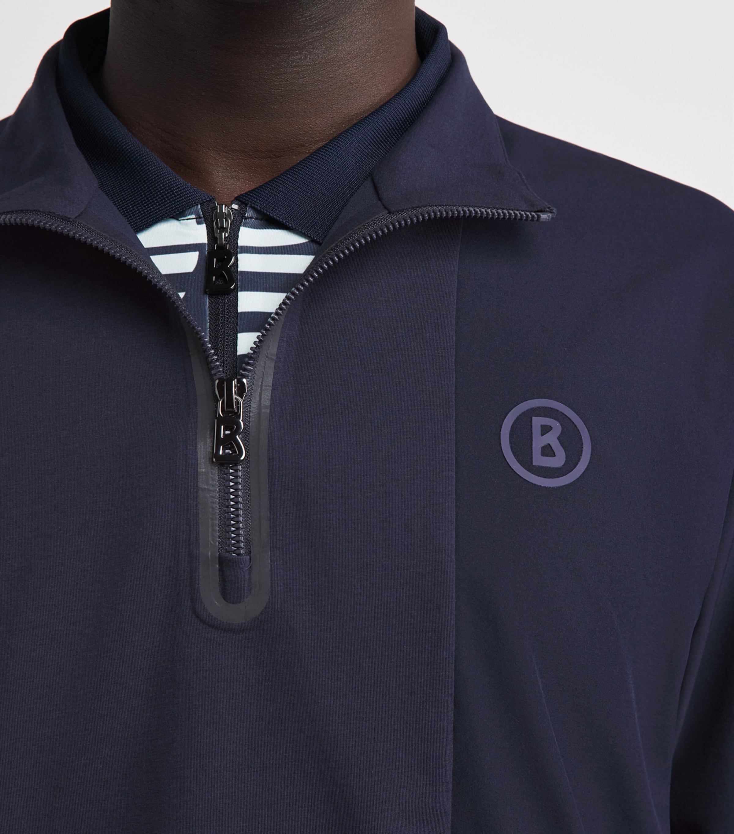 Bogner Mens Cotton-Blend Connor Quarter-Zip Sweatshirt Image 3