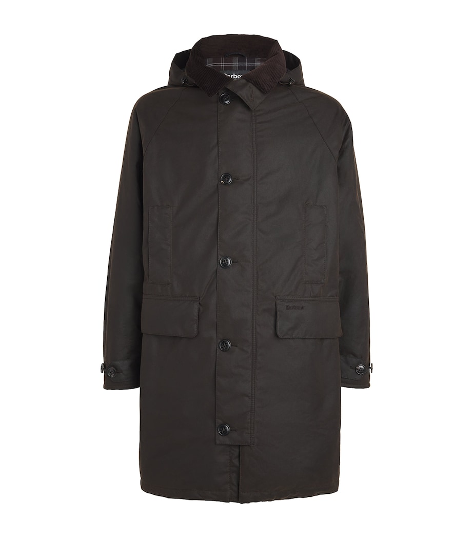 Waxed Water-Resistant Beaudale Trench Coat DARK BROWN Image 1