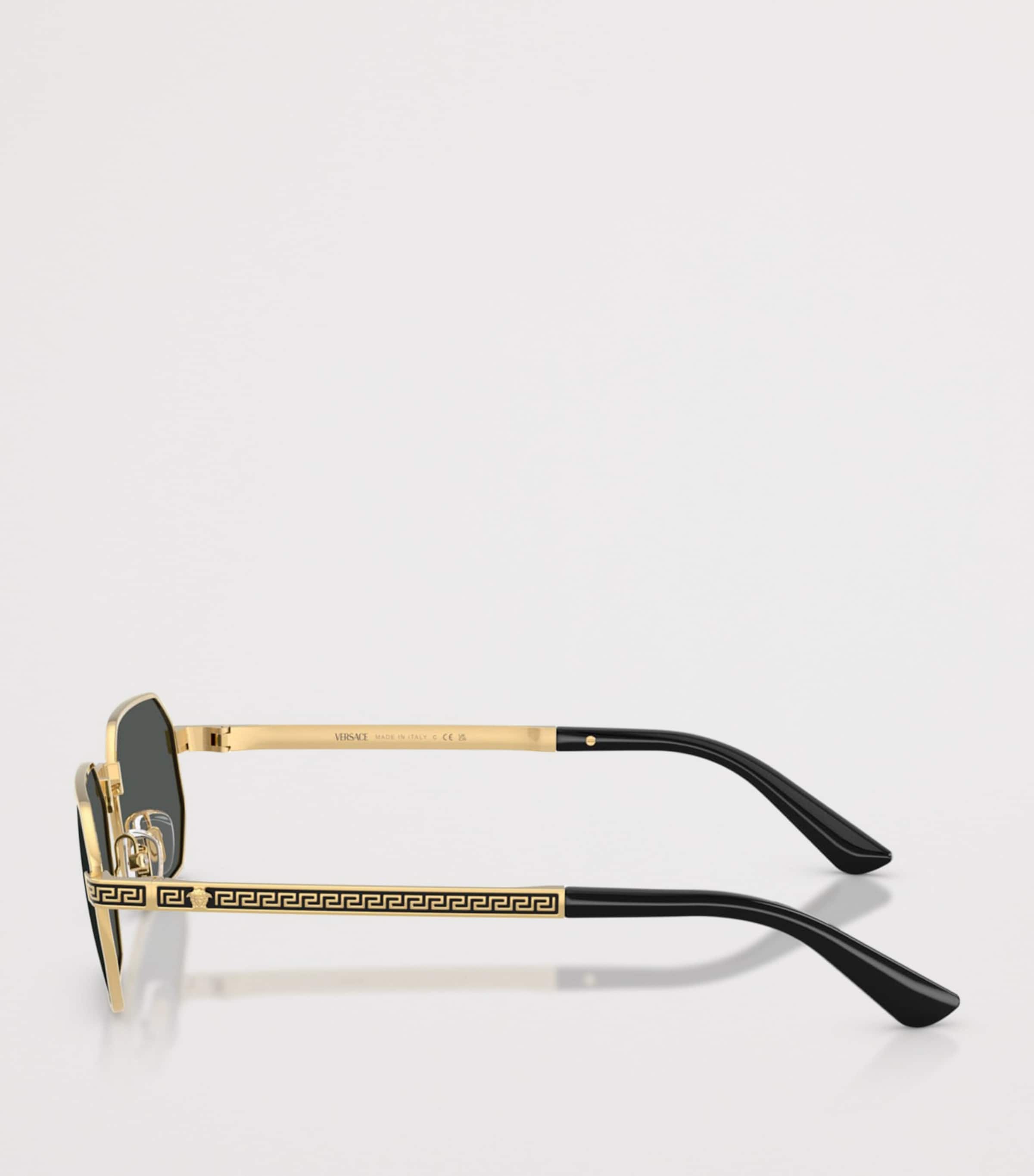 Versace Metal VE2297 Rectangle Sunglasses Gold Image 3