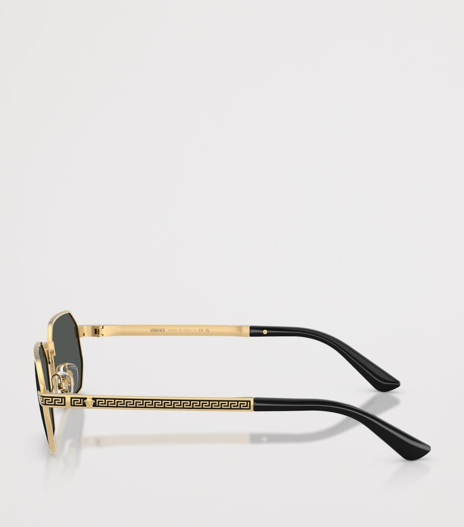 Versace Metal VE2297 Rectangle Sunglasses Gold Image 3