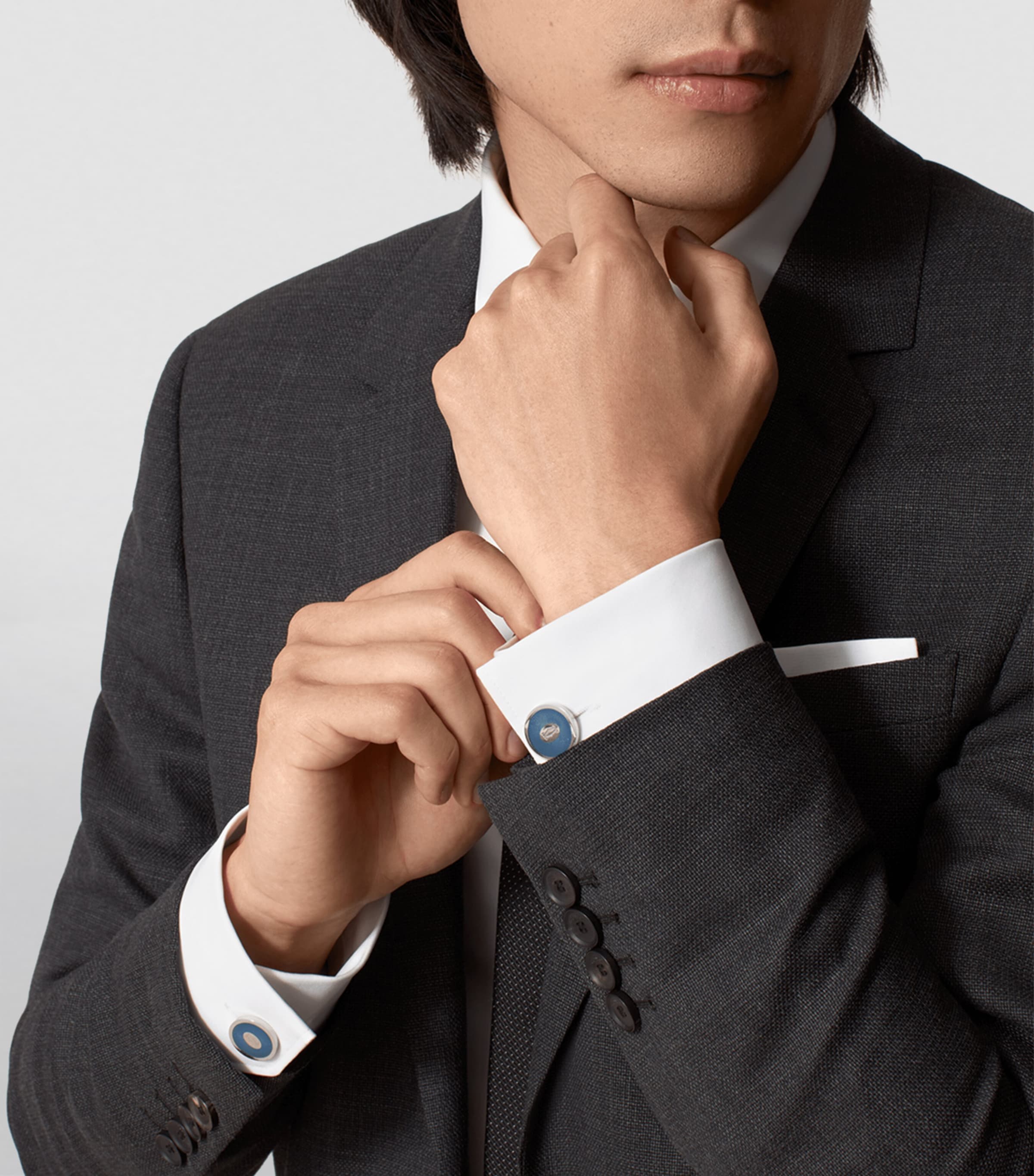 Sterling Silver Double C de Cartier Cufflinks METAL Image 5