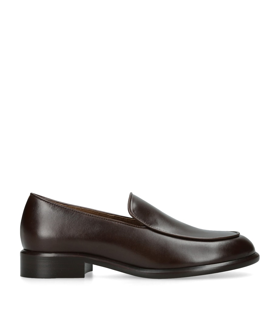 Khaite Womens Leather Miles Loafers 35 Brown Image 1