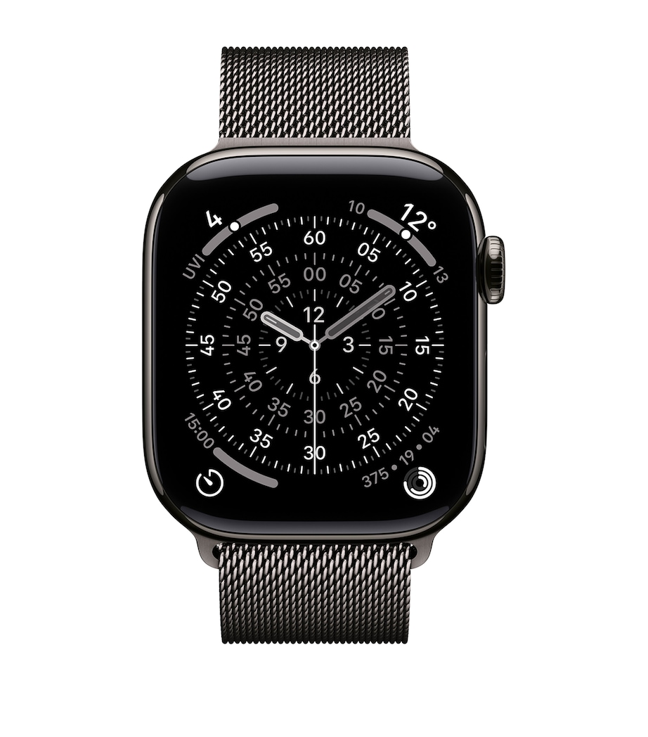 Apple Watch Series 11- Titanium with Slate Milanese Loop, 42mm, Medium/Large SLATE Image 1