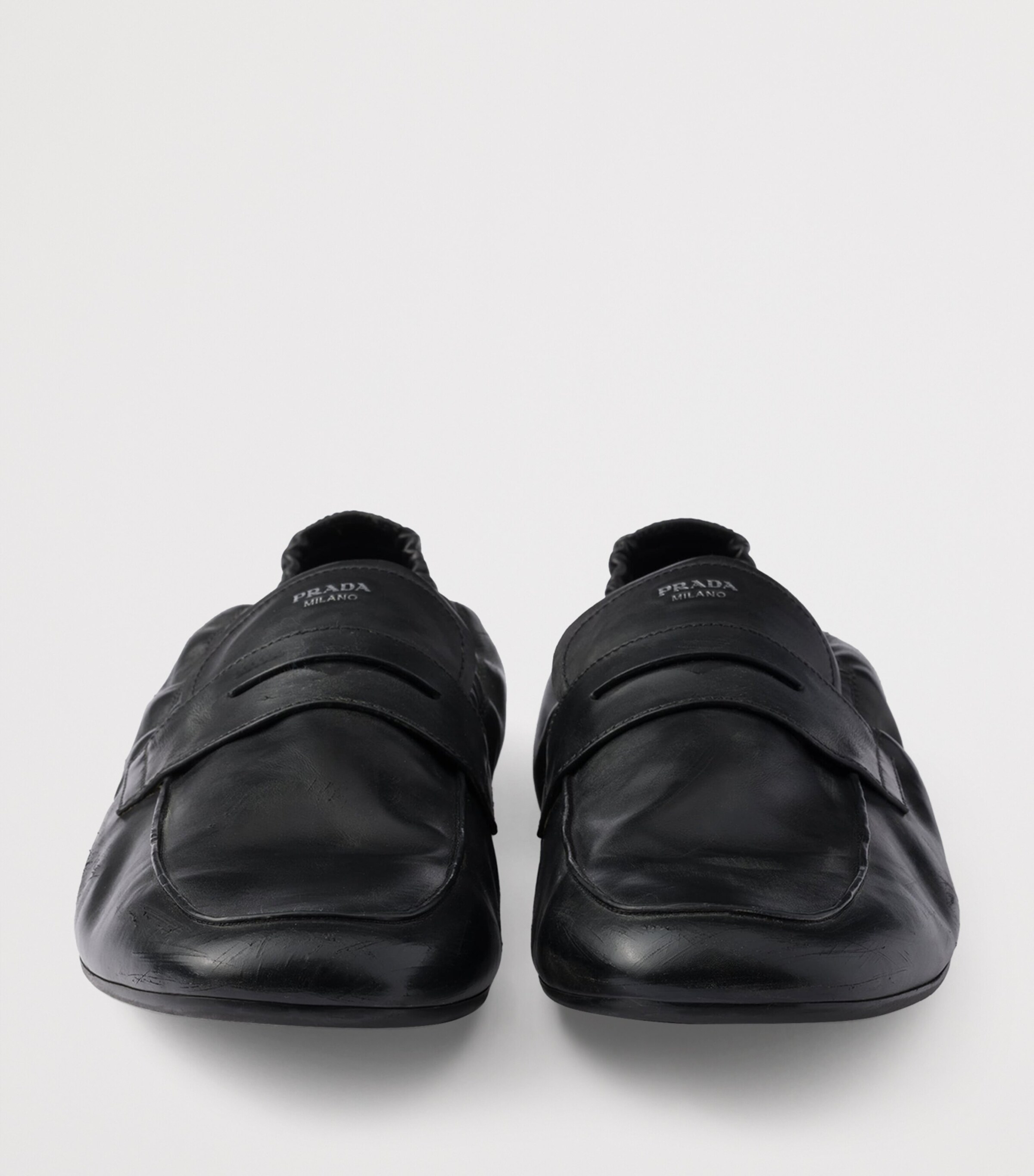 Antiqued Leather Shuffle Loafers F0002 Image 4