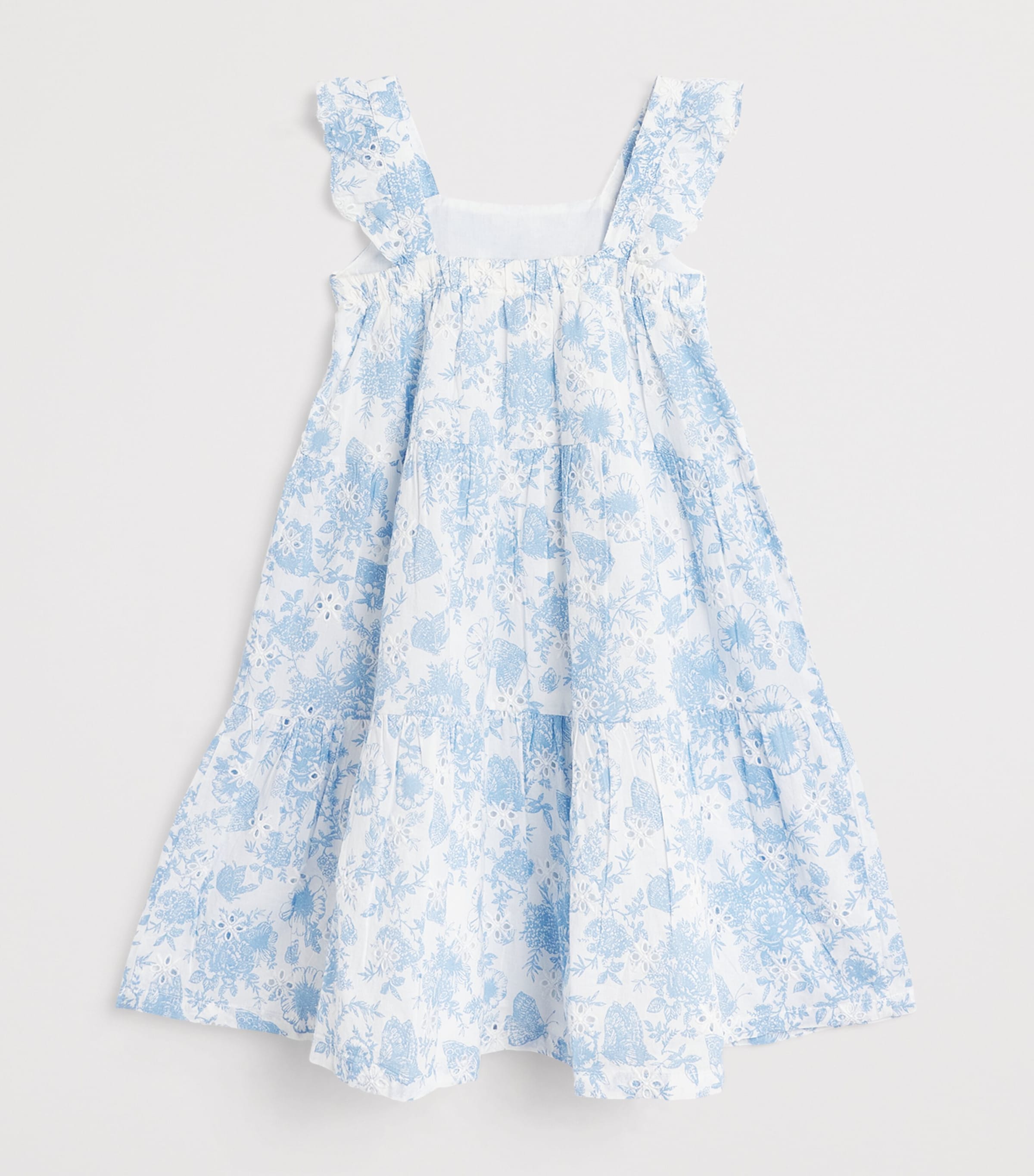 Cotton Floral Tiered Dress (2-12 Years) 1BLANC Image 2