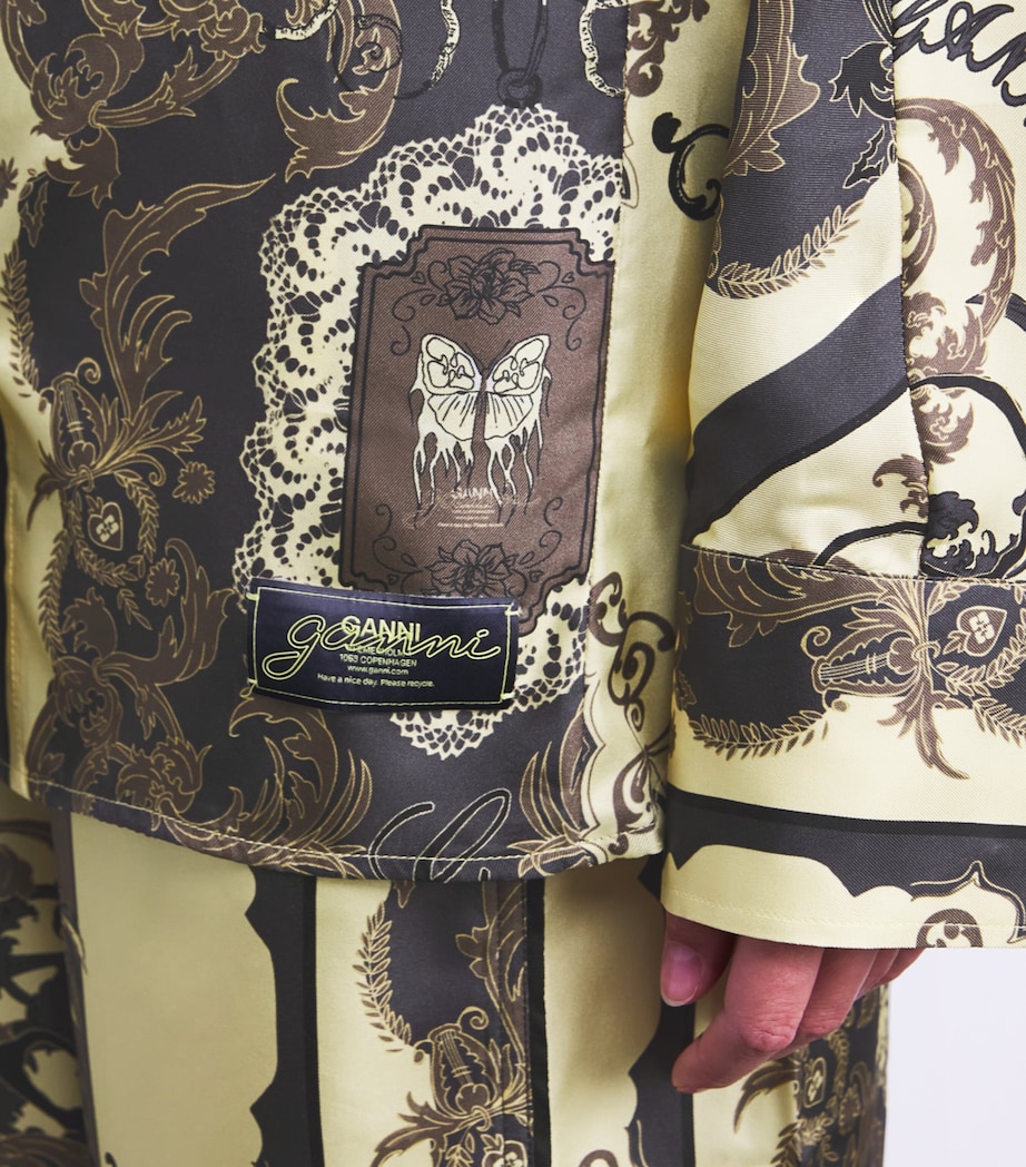 Silk Ornate Print Shirt 308 POPCORN Image 6