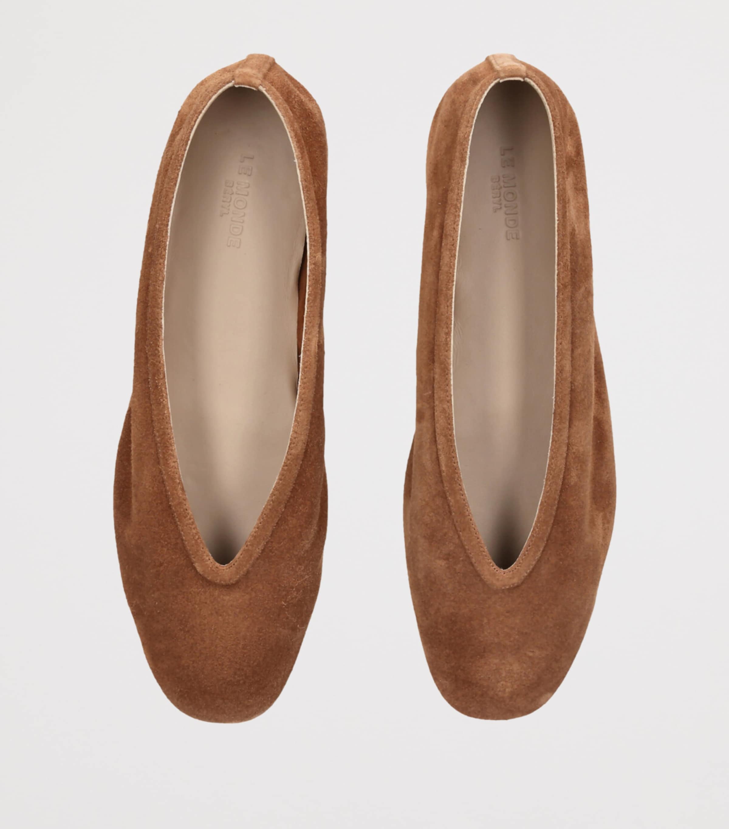 Suede Luna Ballet Flats MID BROWN Image 4