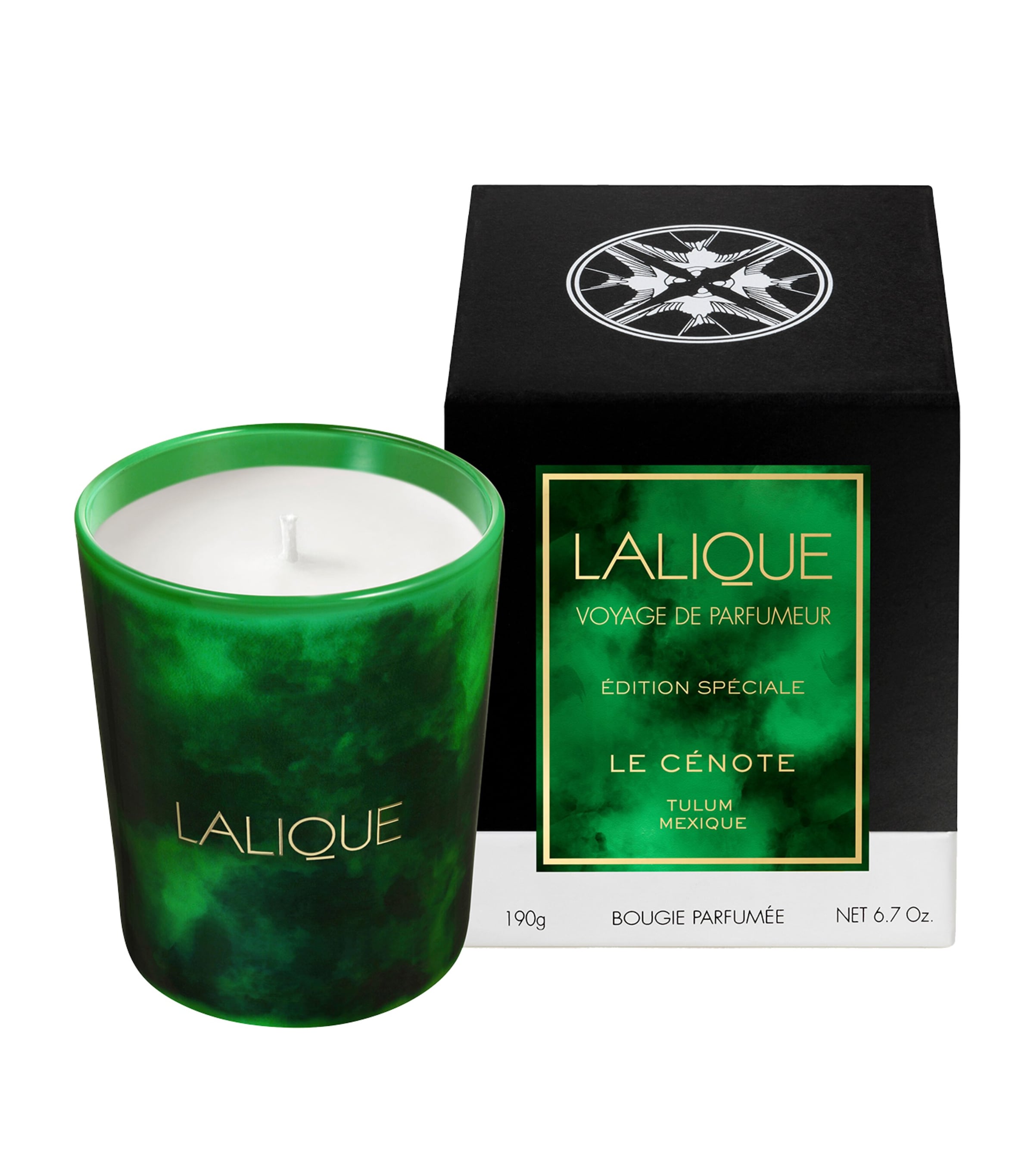 Lalique Le Cenote Voyage Scented Candle (190g) | Home Accessories | Candles | Designers | Lalique