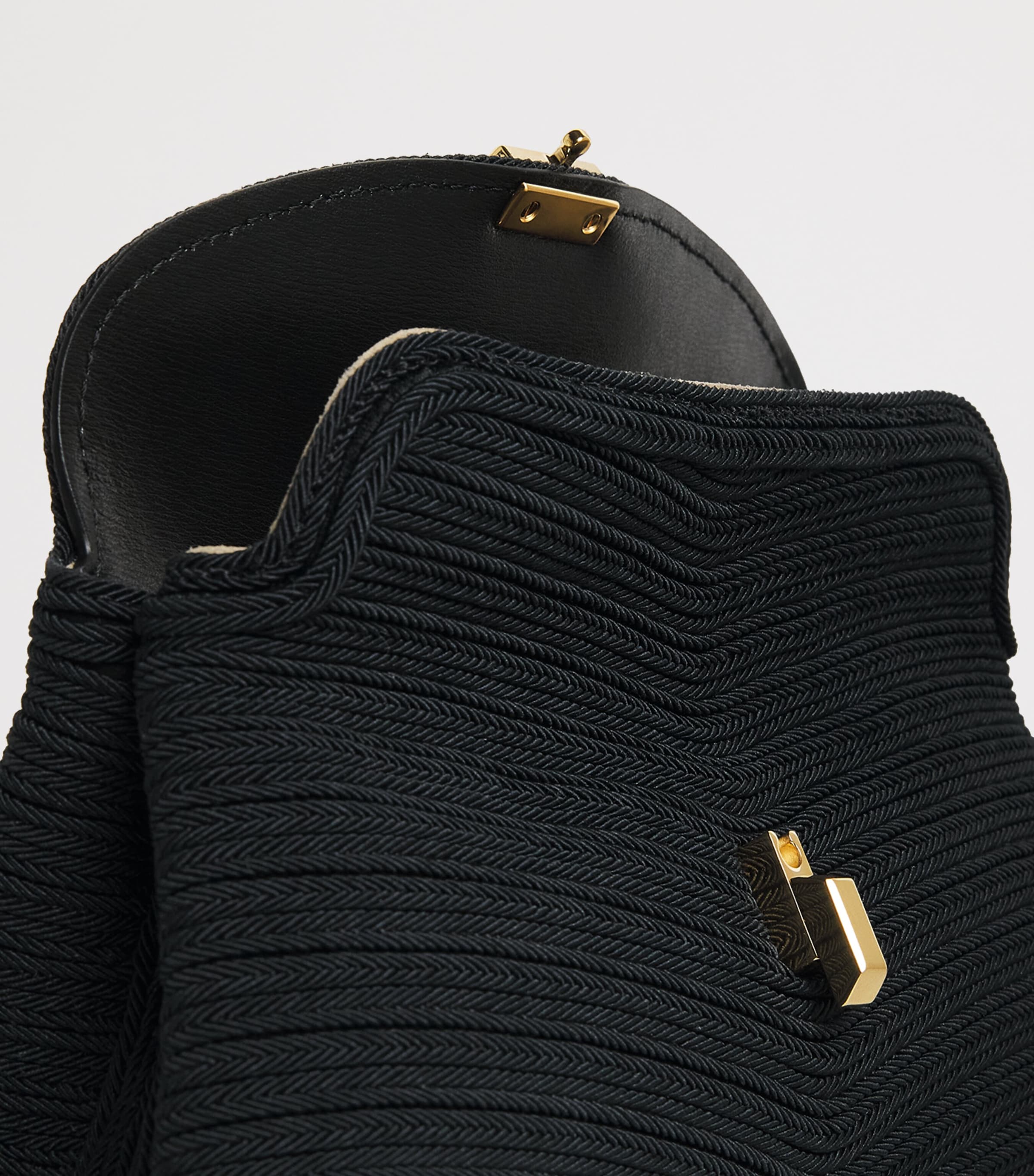 Toteme Mini Woven Clutch Bag Black Image 6