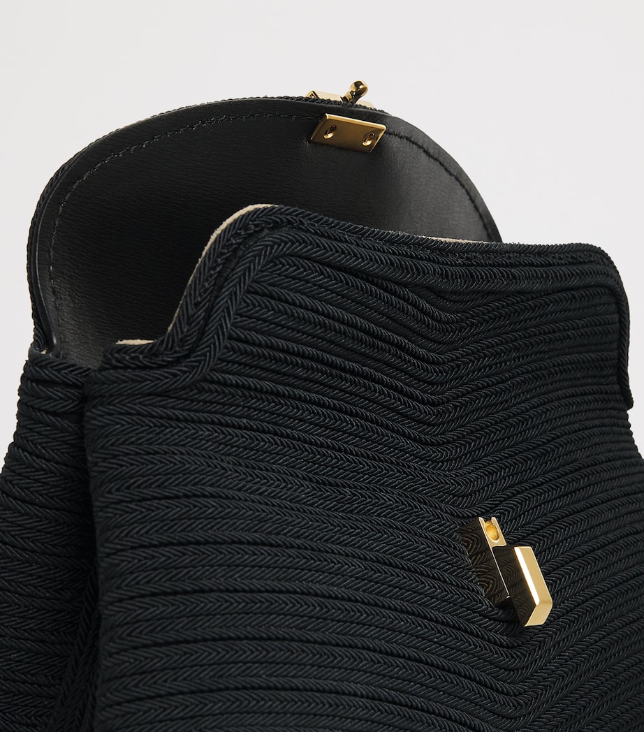 Toteme Mini Woven Clutch Bag Black Image 6