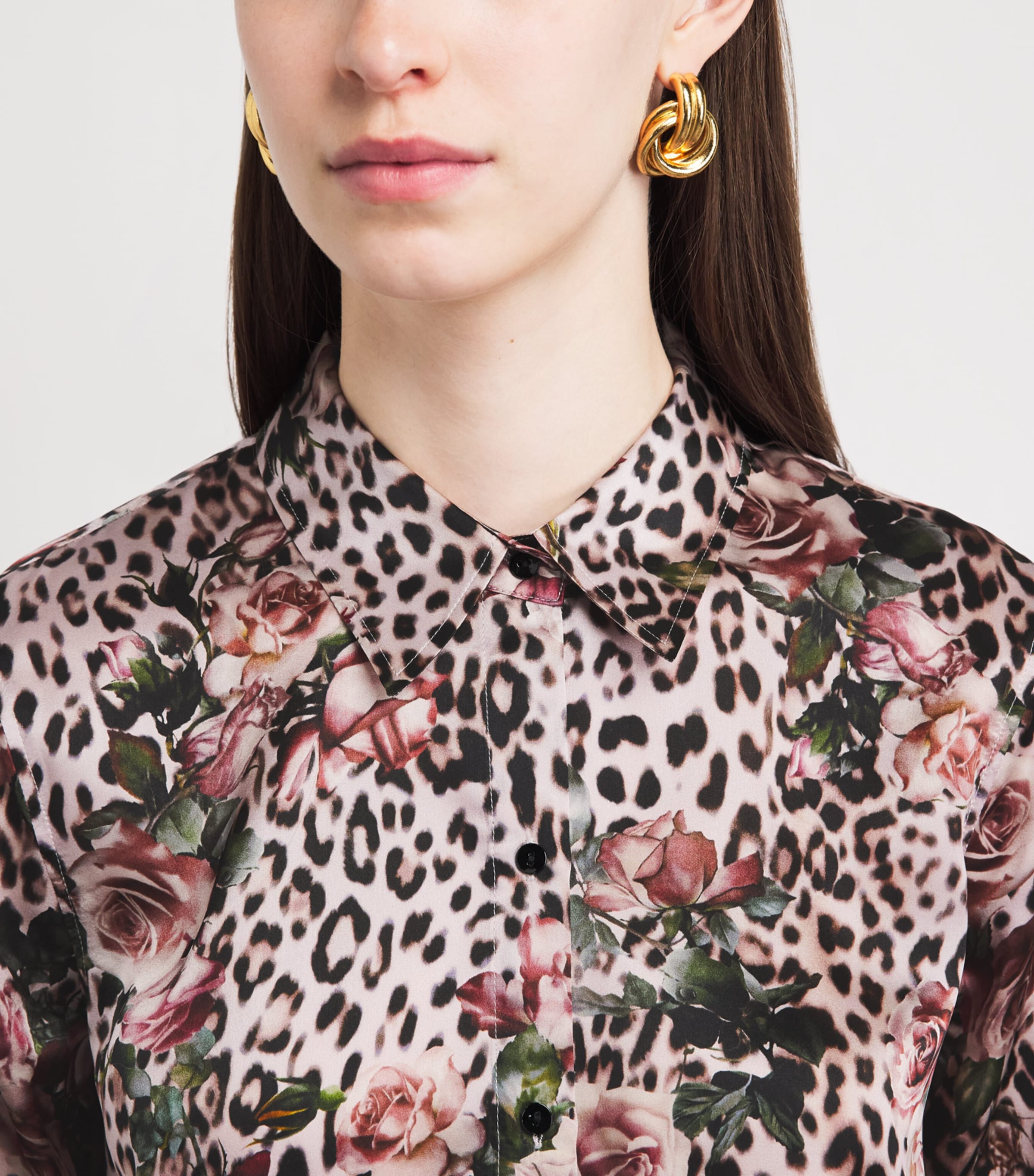 L'Agence Womens Silk Printed Tyler Blouse Mlti S Rse Chtah Image 3
