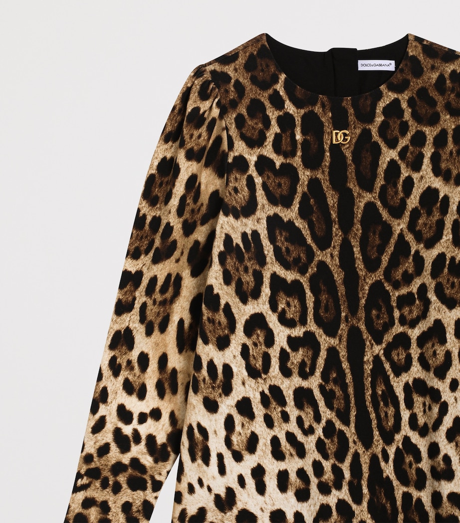 Leopard Long-Sleeve Dress (8-12 Years) HY13M-LEO NEW Image 3
