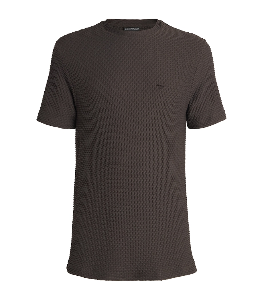 Emporio Armani Mens Textured T-Shirt Image 1