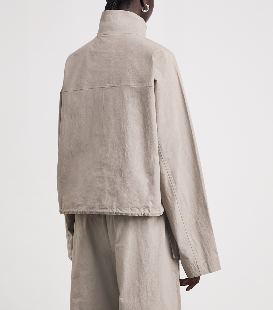 St. Agni Womens Stretch-Organic Cotton Carpenter Jacket Grey Stone Image 5