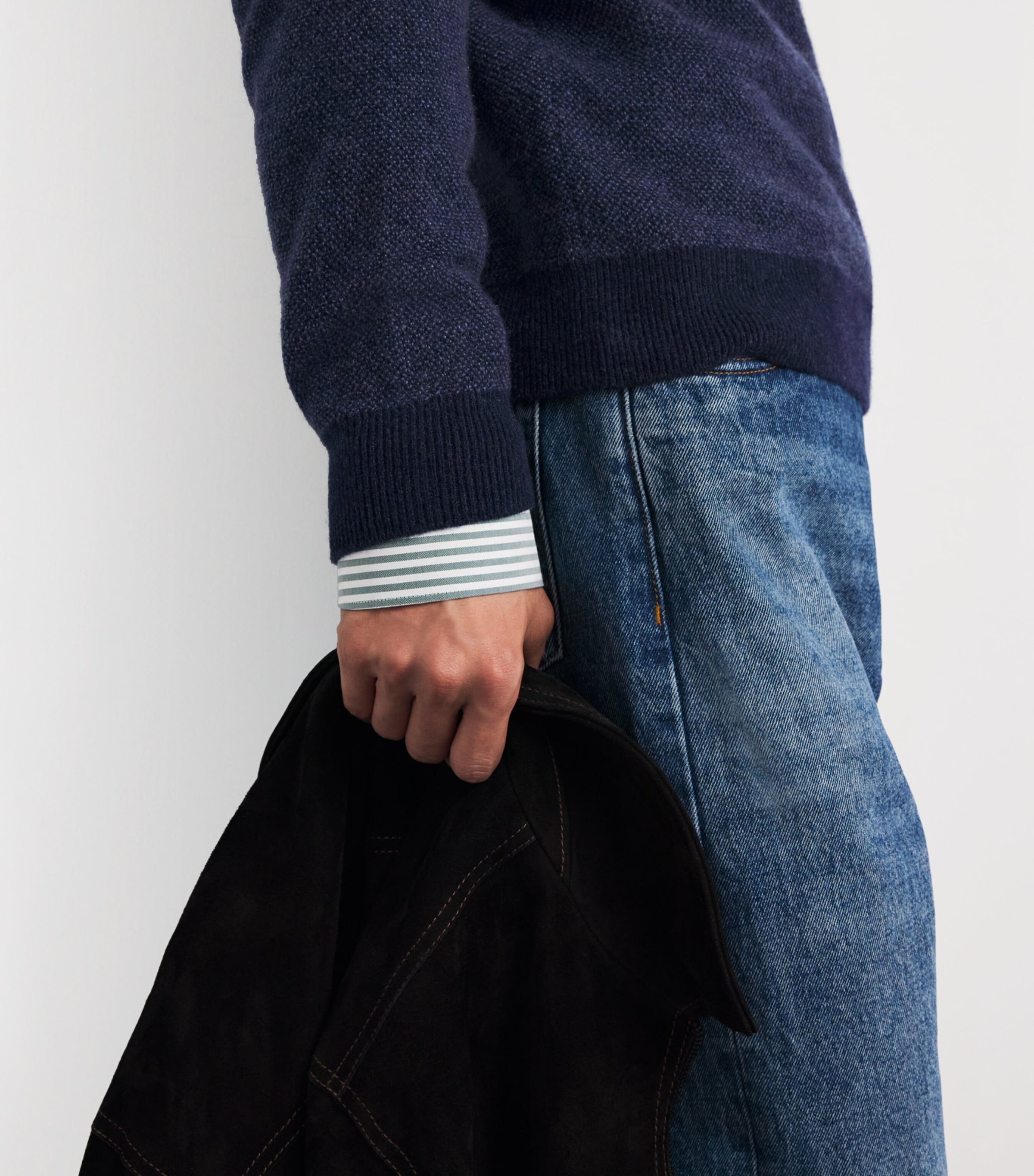 Cashmere Quarter-Zip Sweater  CHAIRMAN NAVY Image 6