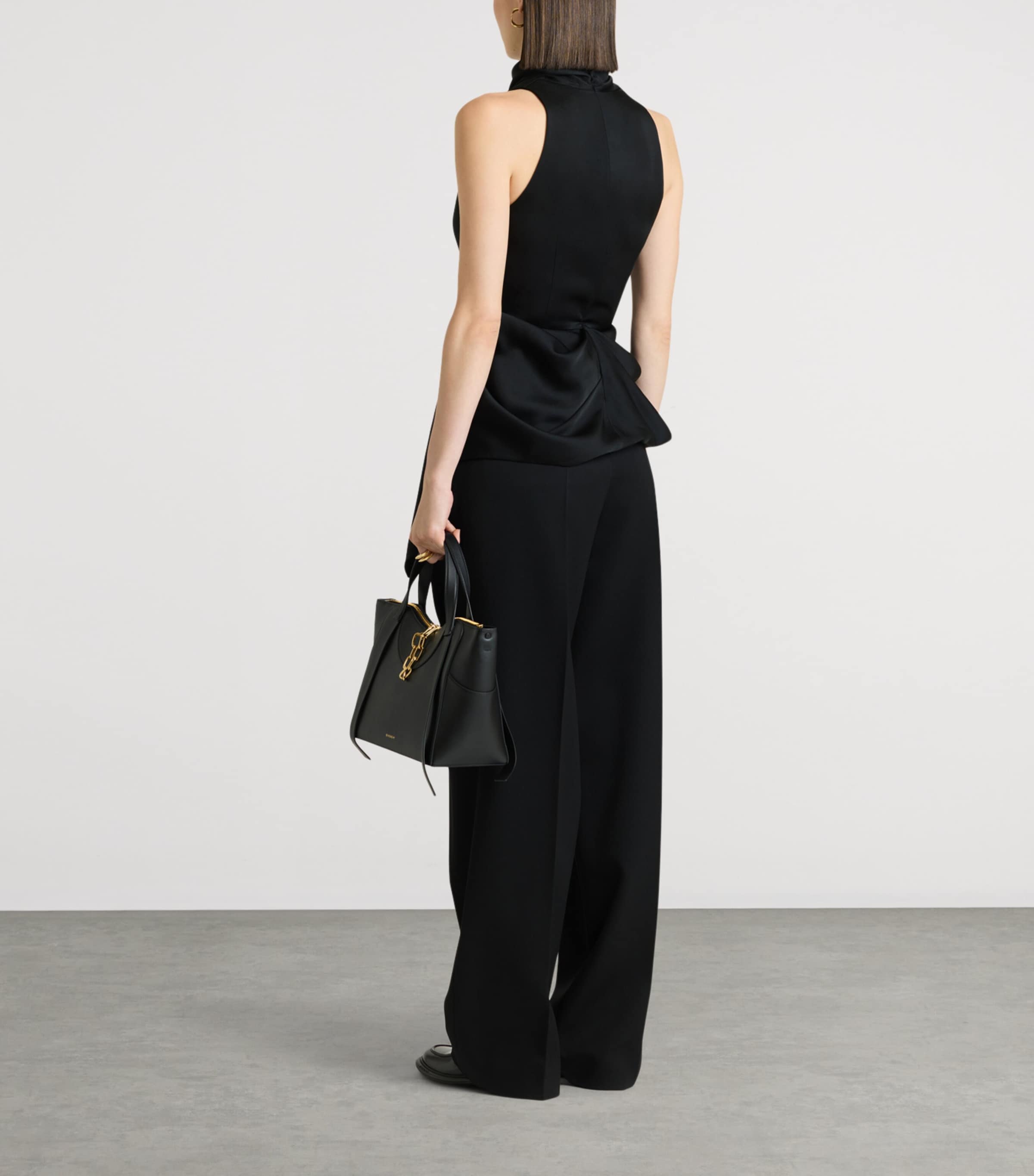 Givenchy Womens Draped Cowl-Neck Blouse Image 3