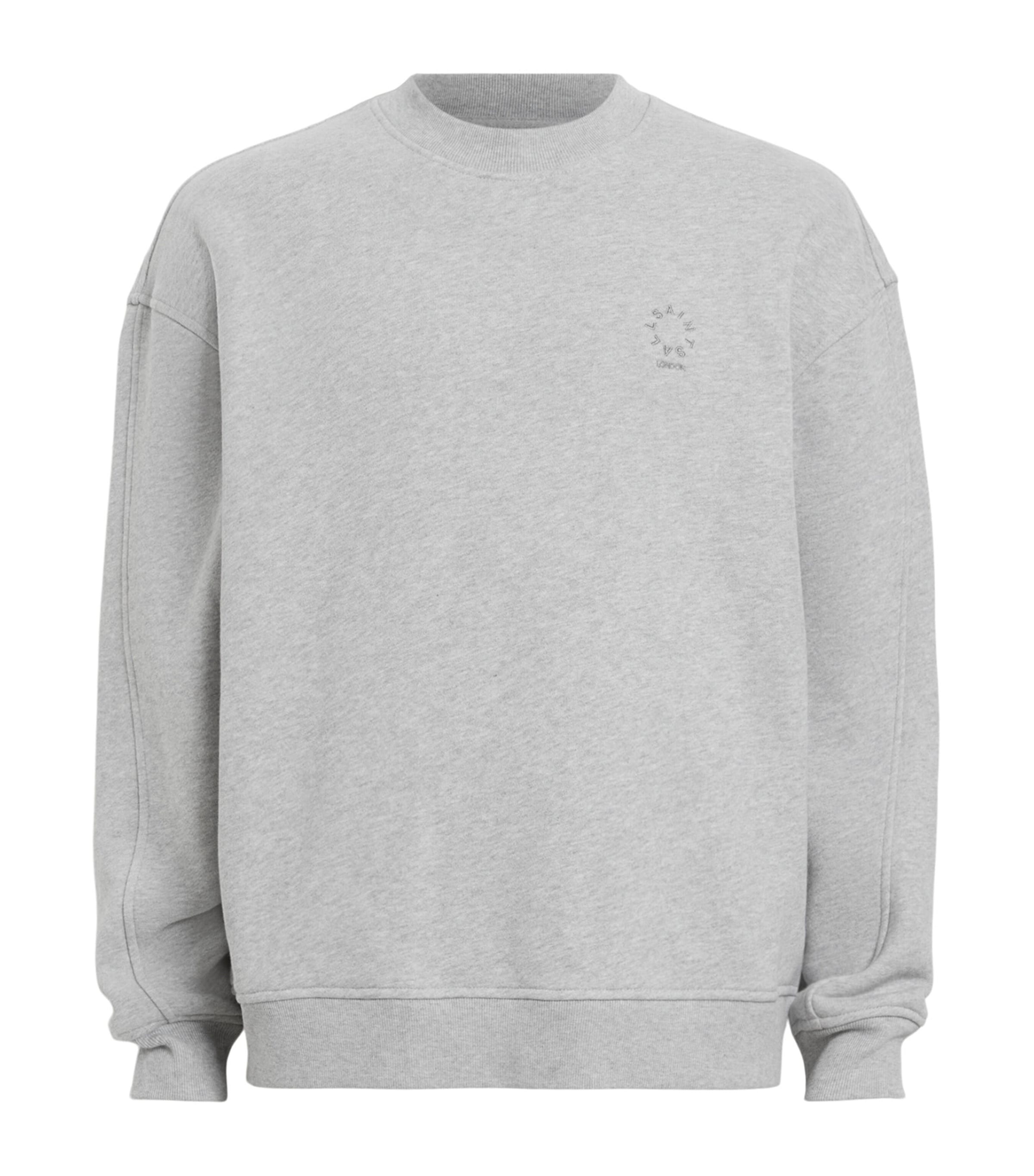 Allsaints Organic Cotton Haven Sweatshirt In Grey