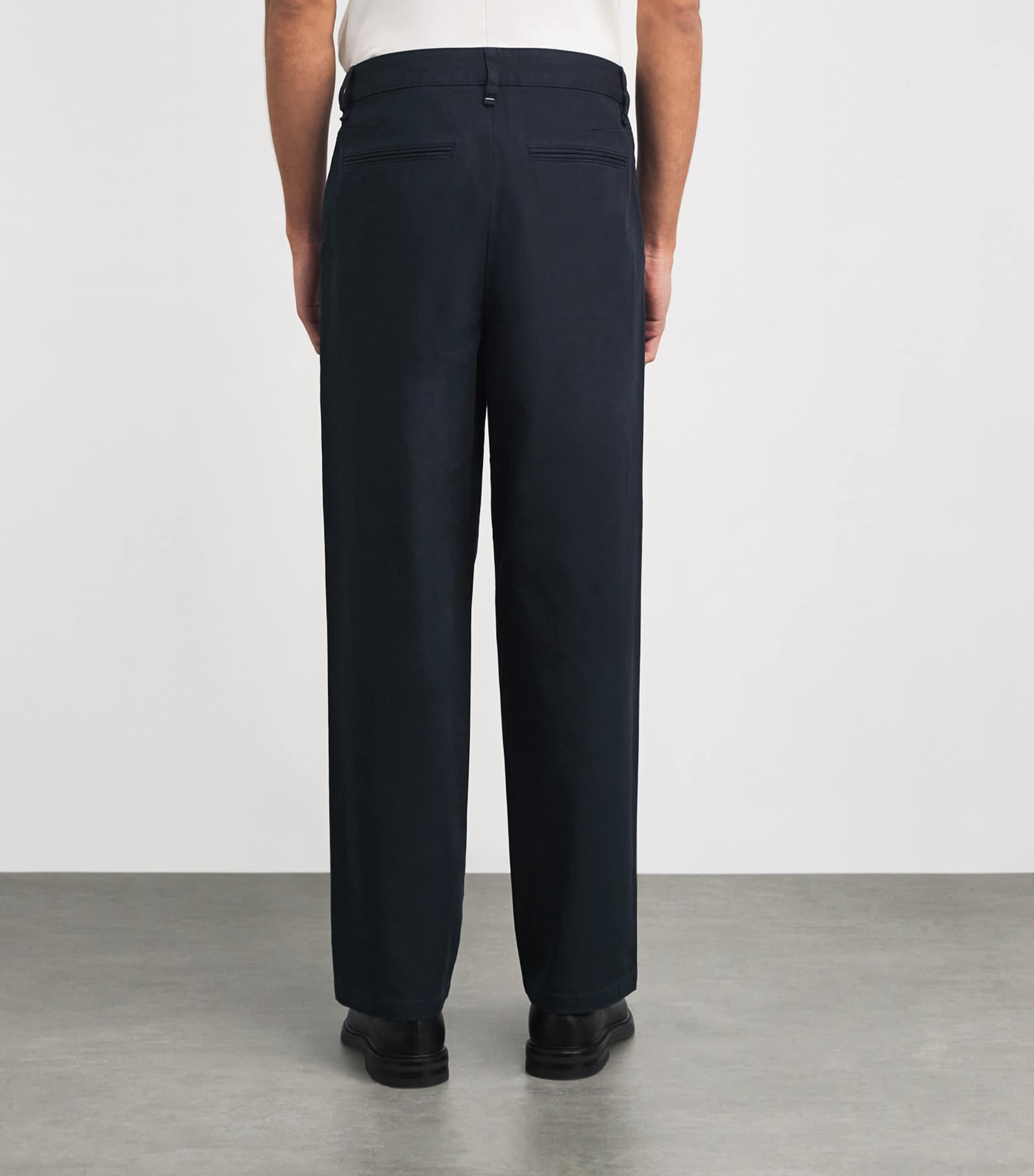 Stretch-Cotton Straight Chinos NAVY Image 4