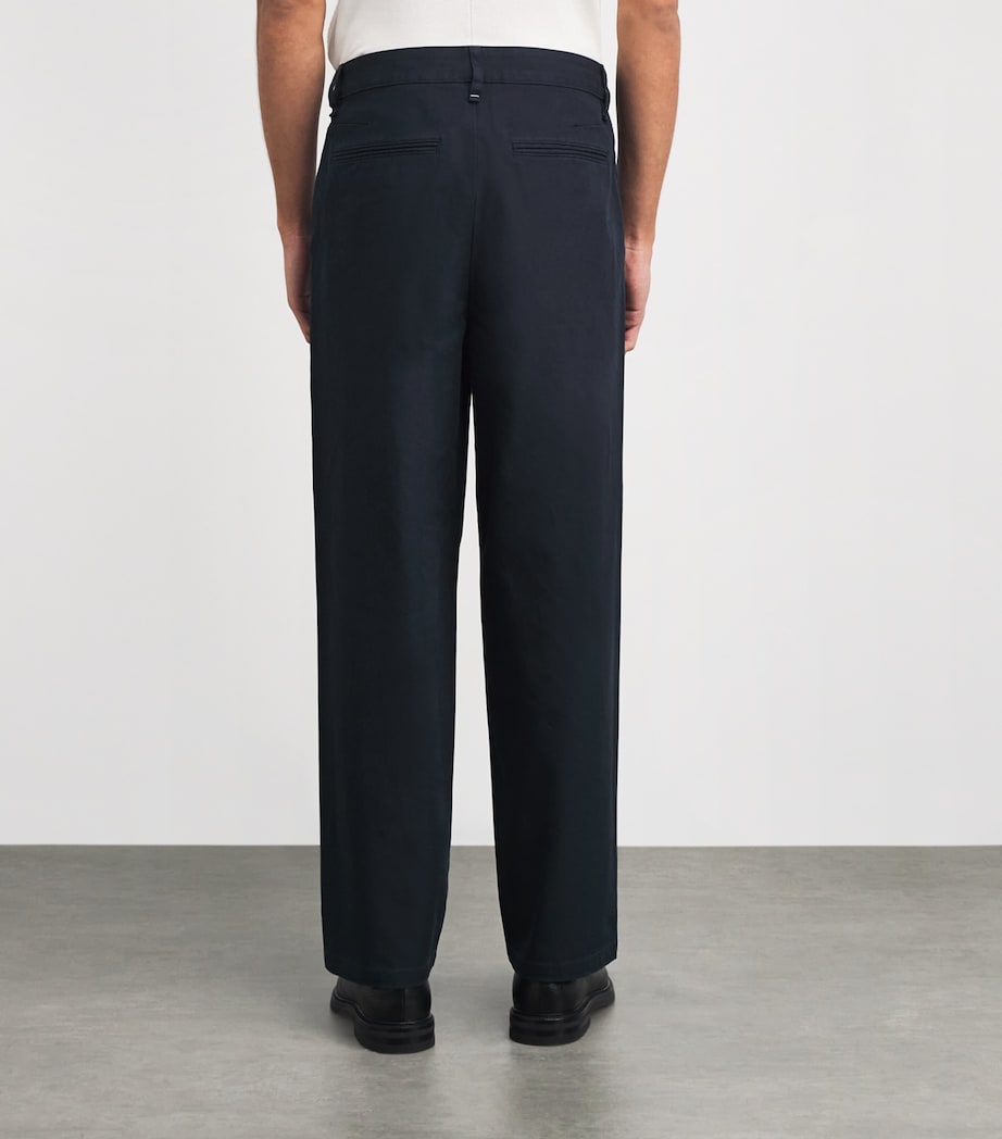 Stretch-Cotton Straight Chinos NAVY Image 4