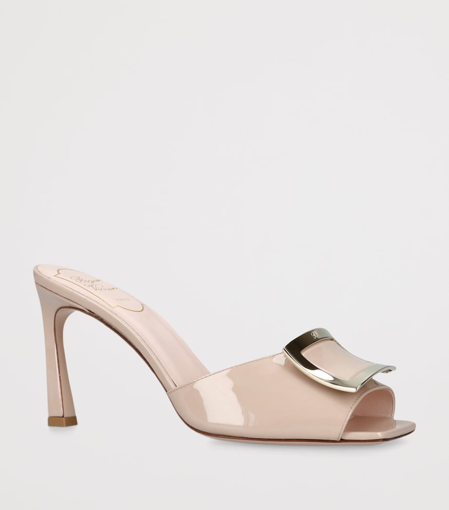 Roger Vivier Patent Leather Trompette Heeled Mules 85 Blush Image 3