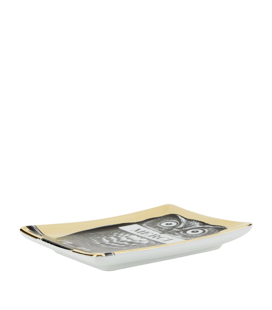 Rectangular Porcelain Ashtray MULTI Image 2