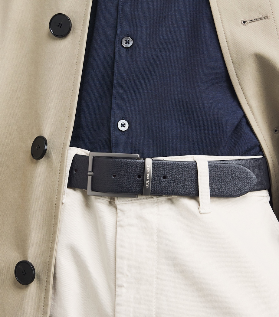 Leather Reversible Belt R71 TABACO ACACIA Image 2