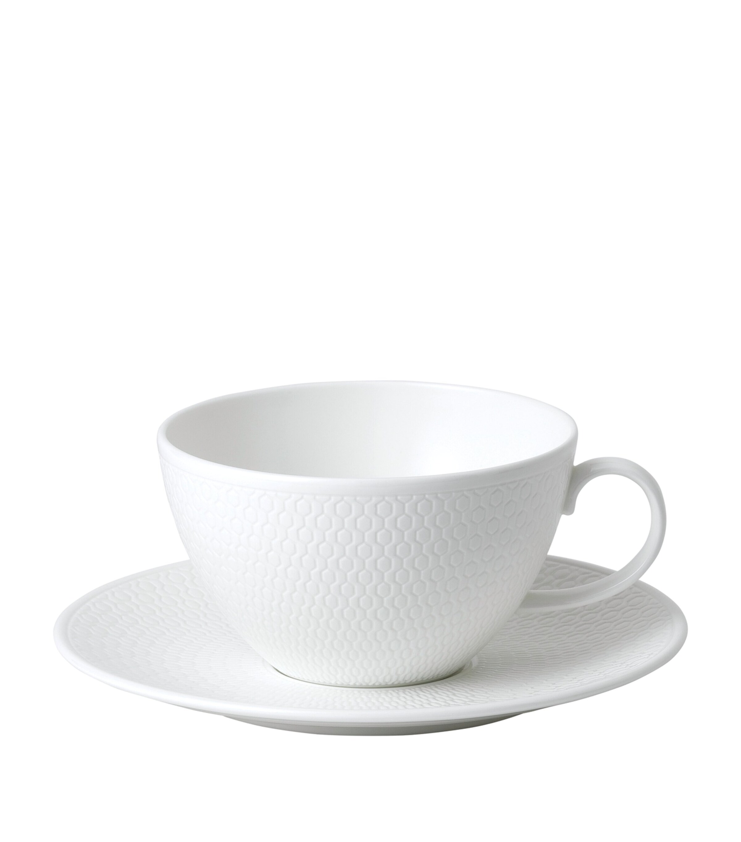 Wedgwood Gio Fine Bone China Tea Cup And Saucer In White