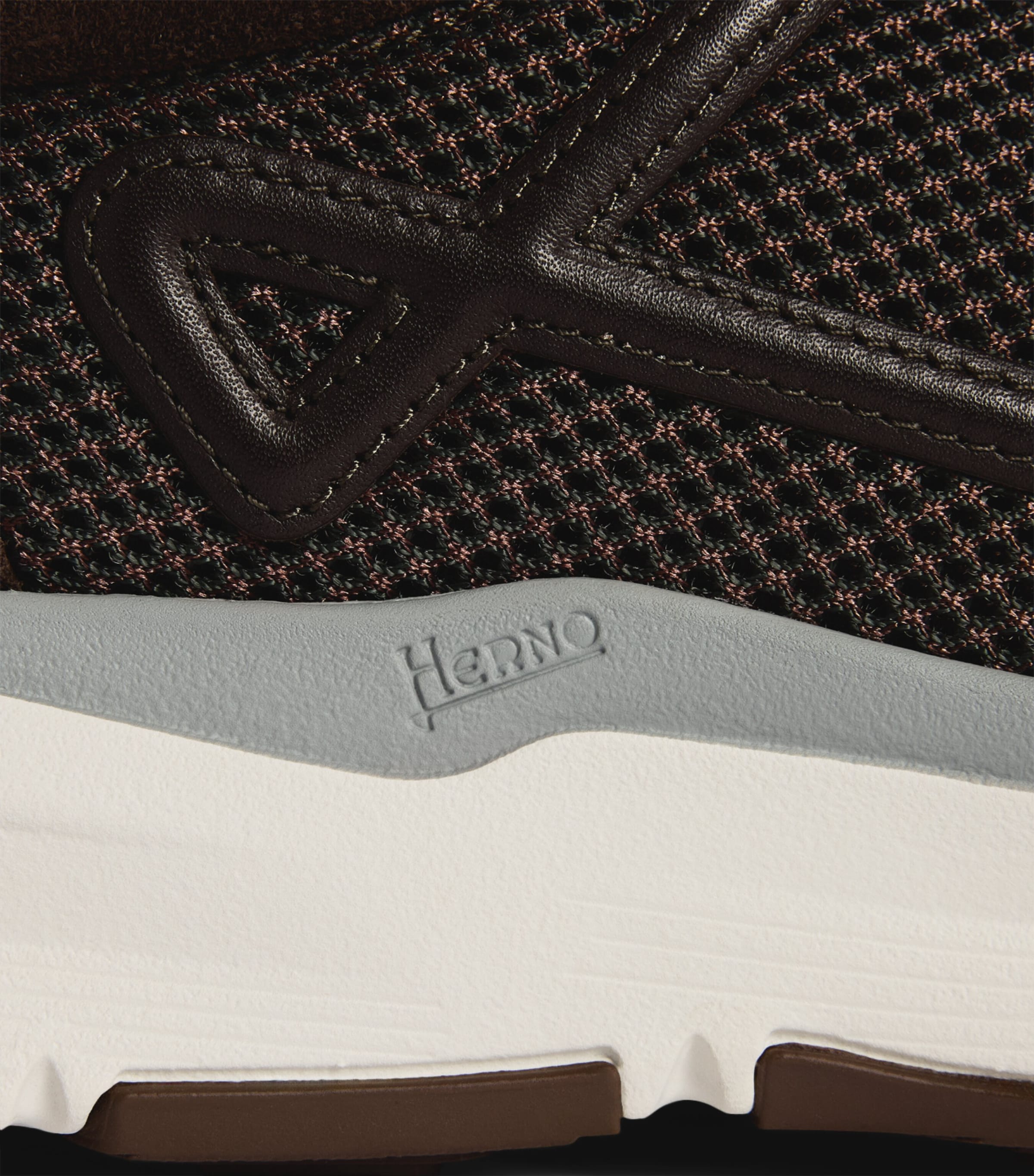 Herno Mesh Maggiore Sneakers Marrone Scuro Image 7