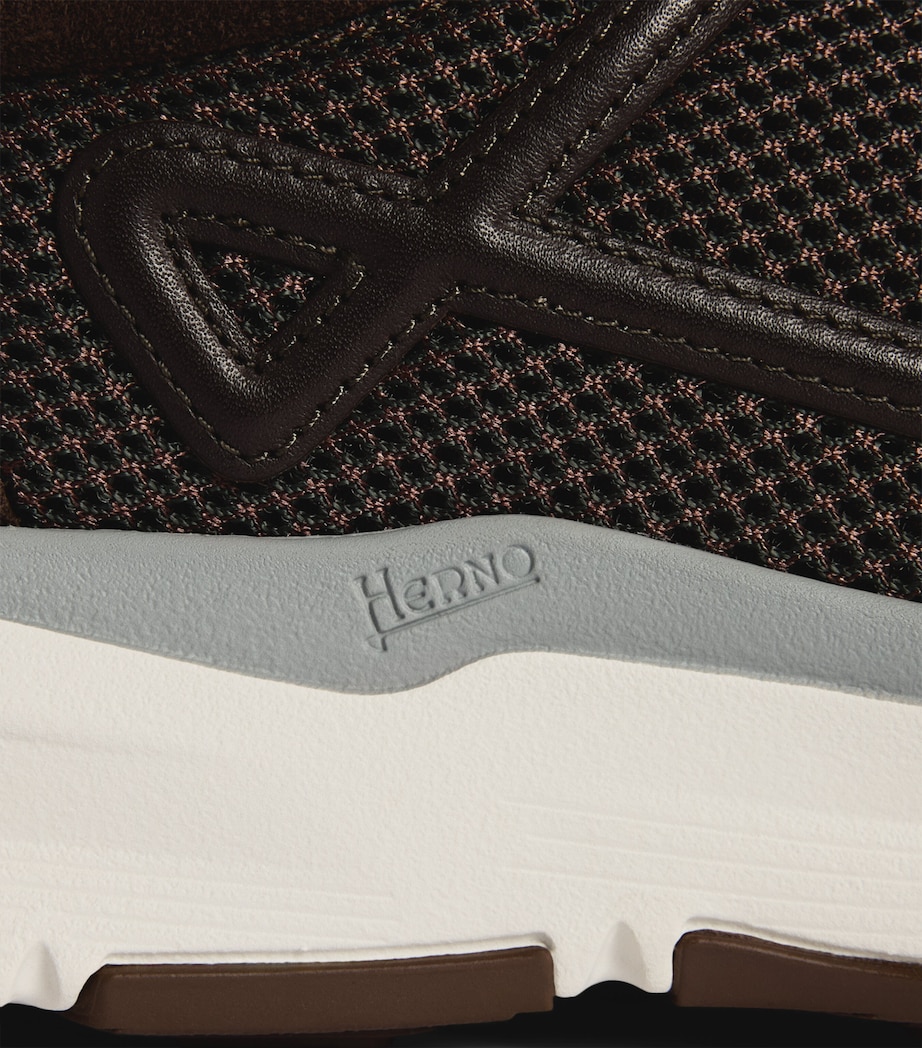 Herno Mesh Maggiore Sneakers Marrone Scuro Image 7